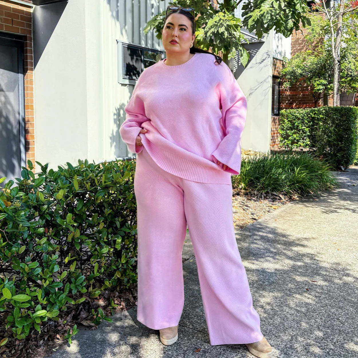 Knit Longline Jumper - Pétale de Rose - Image 2