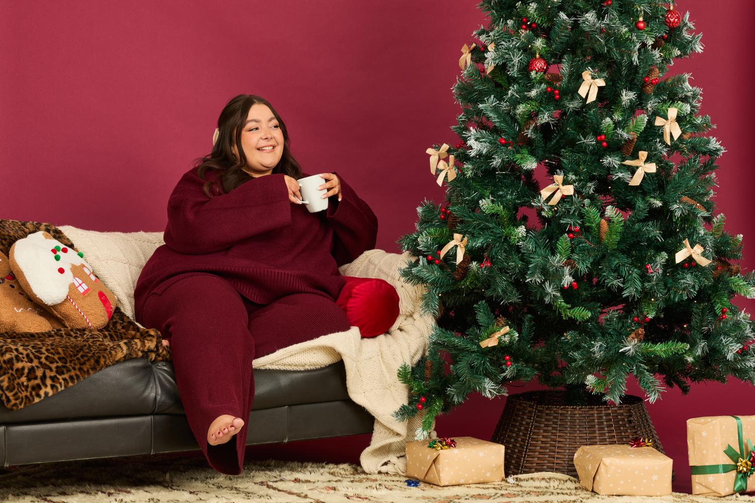 Knit Longline Jumper - Roast - Image 13