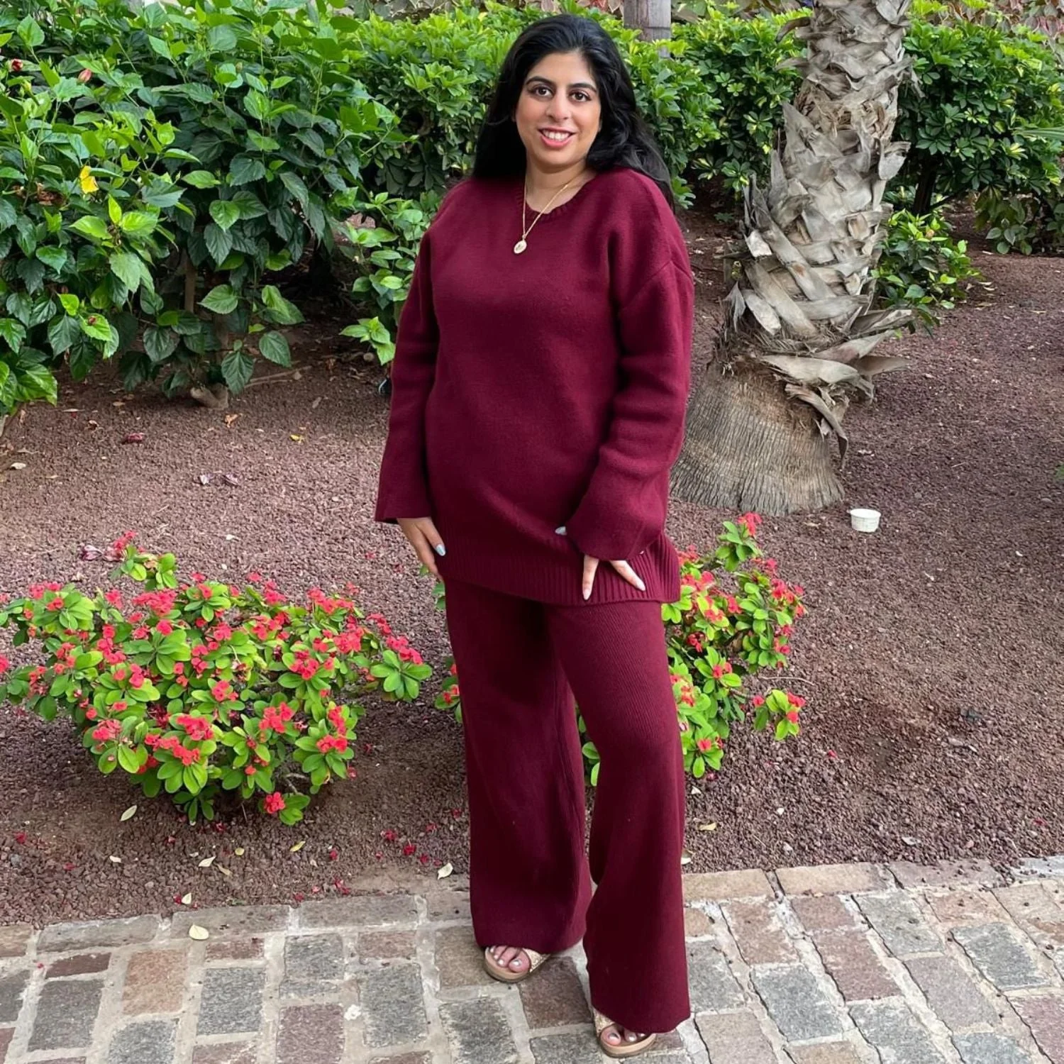 Knit Longline Jumper - Roast - Image 16