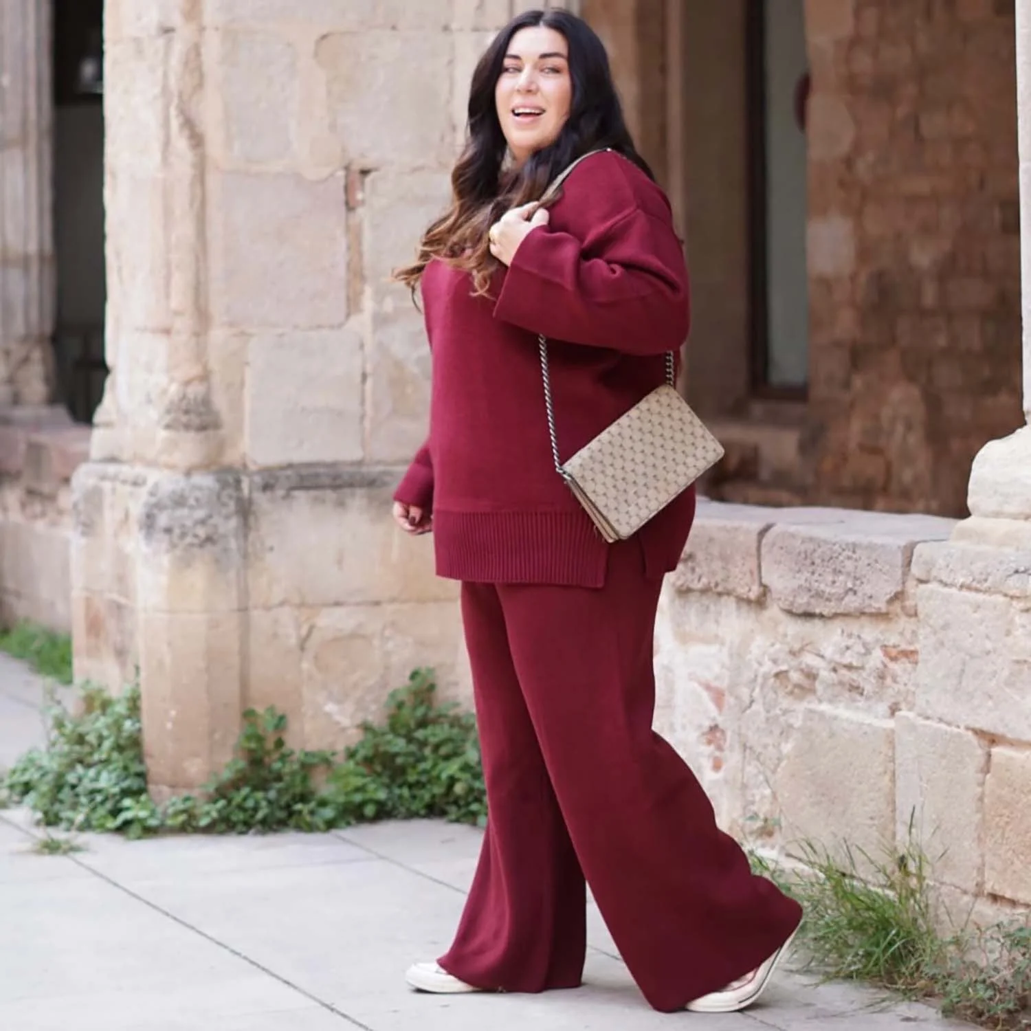 Knit Longline Jumper - Roast - Image 5