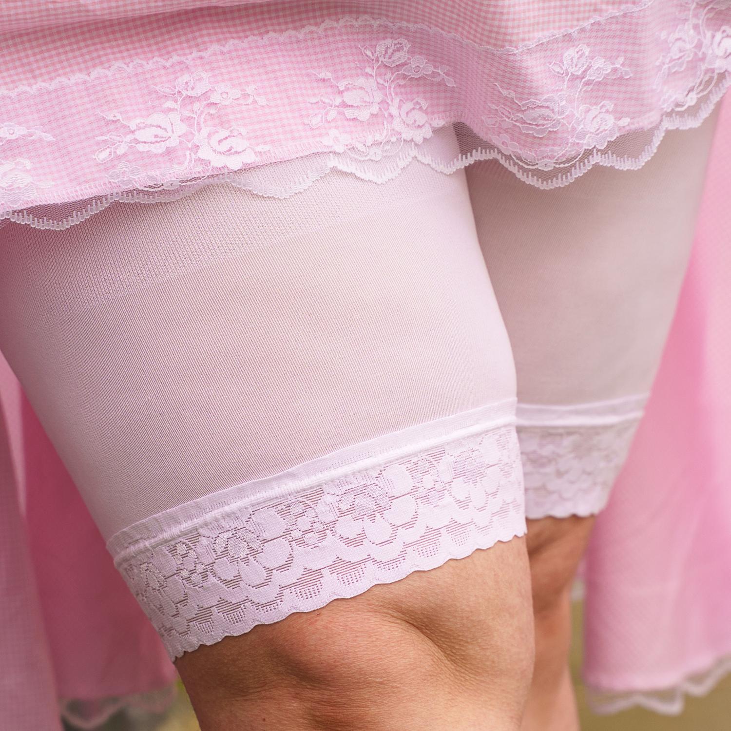 Lace Stay Cool Chub Rub Shorts - White - Image 16