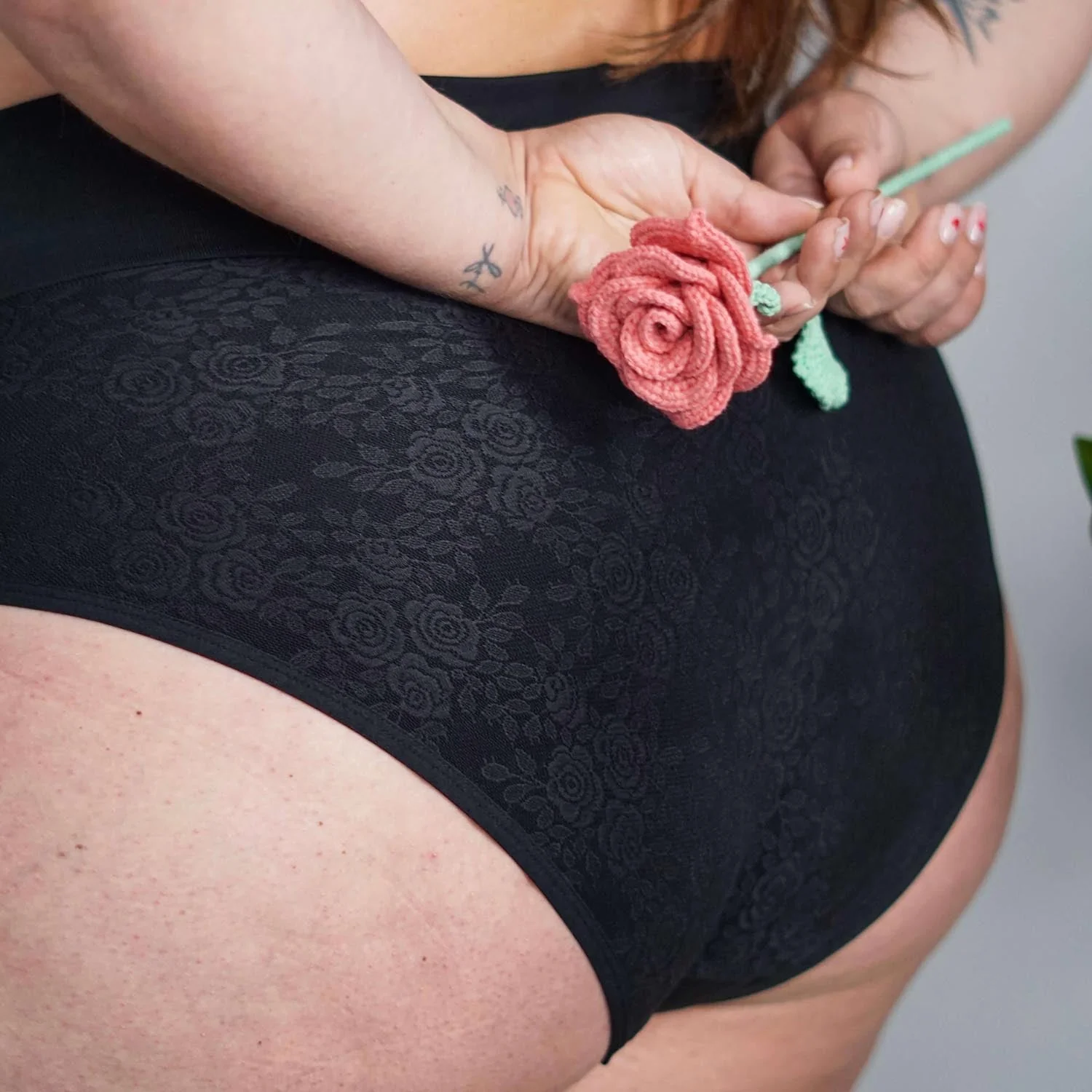 Organic Cotton Lacey Full Brief Knickers