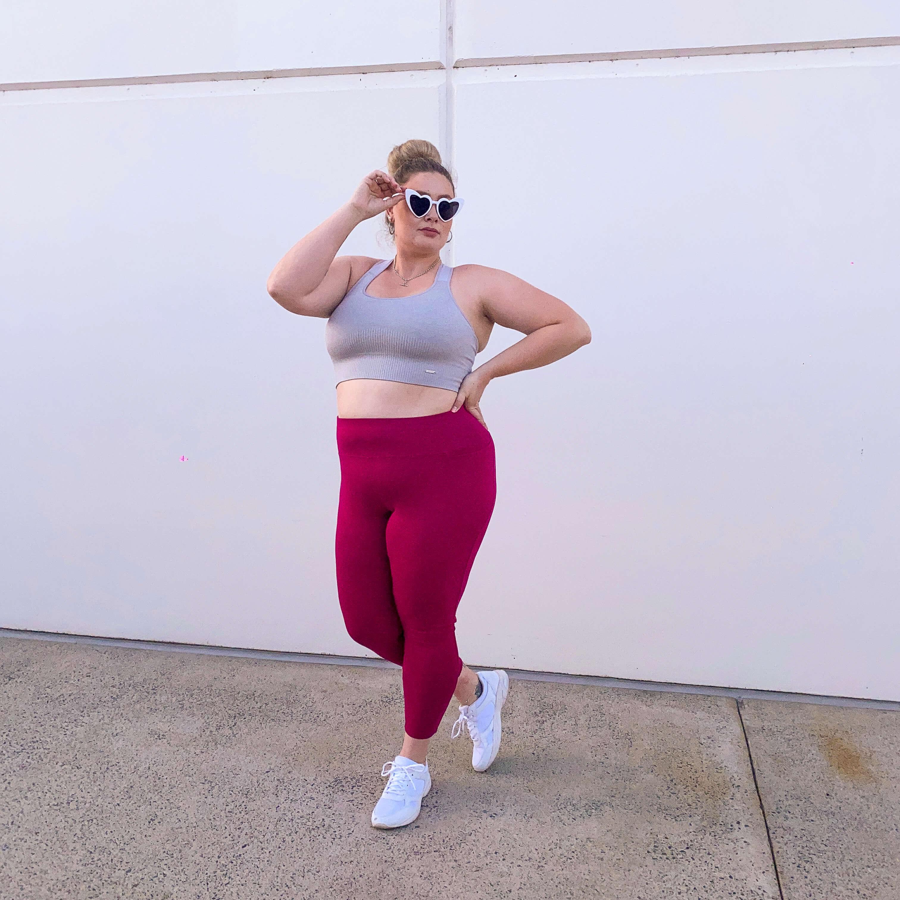 Squat Proof Leggings (Long) - Raspberry Pie - Image 13