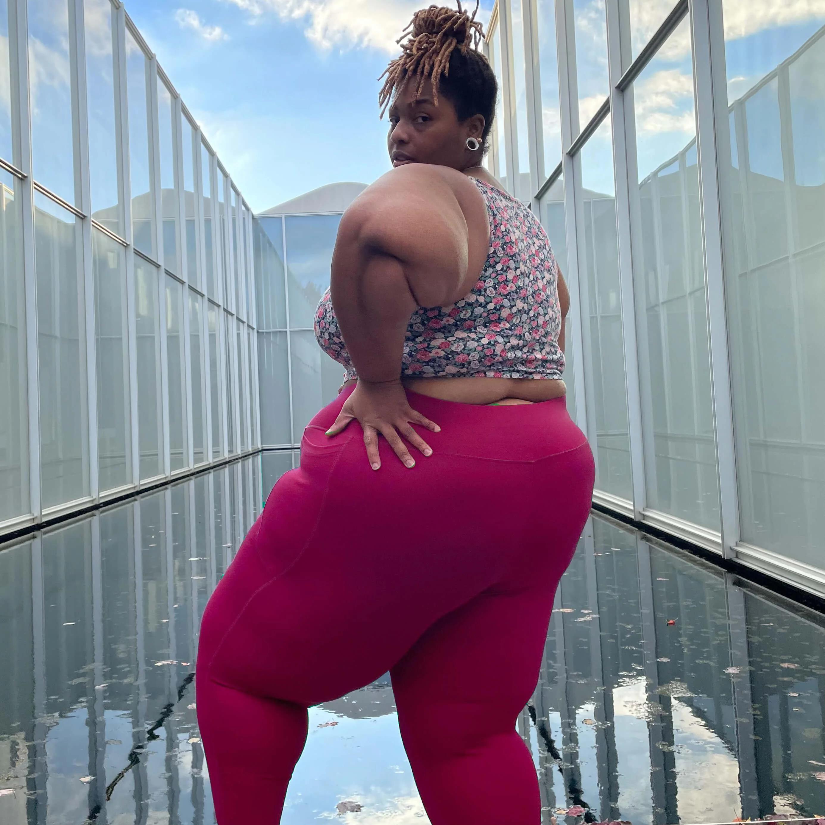 Squat Proof Leggings (Long) - Raspberry Pie - Image 14
