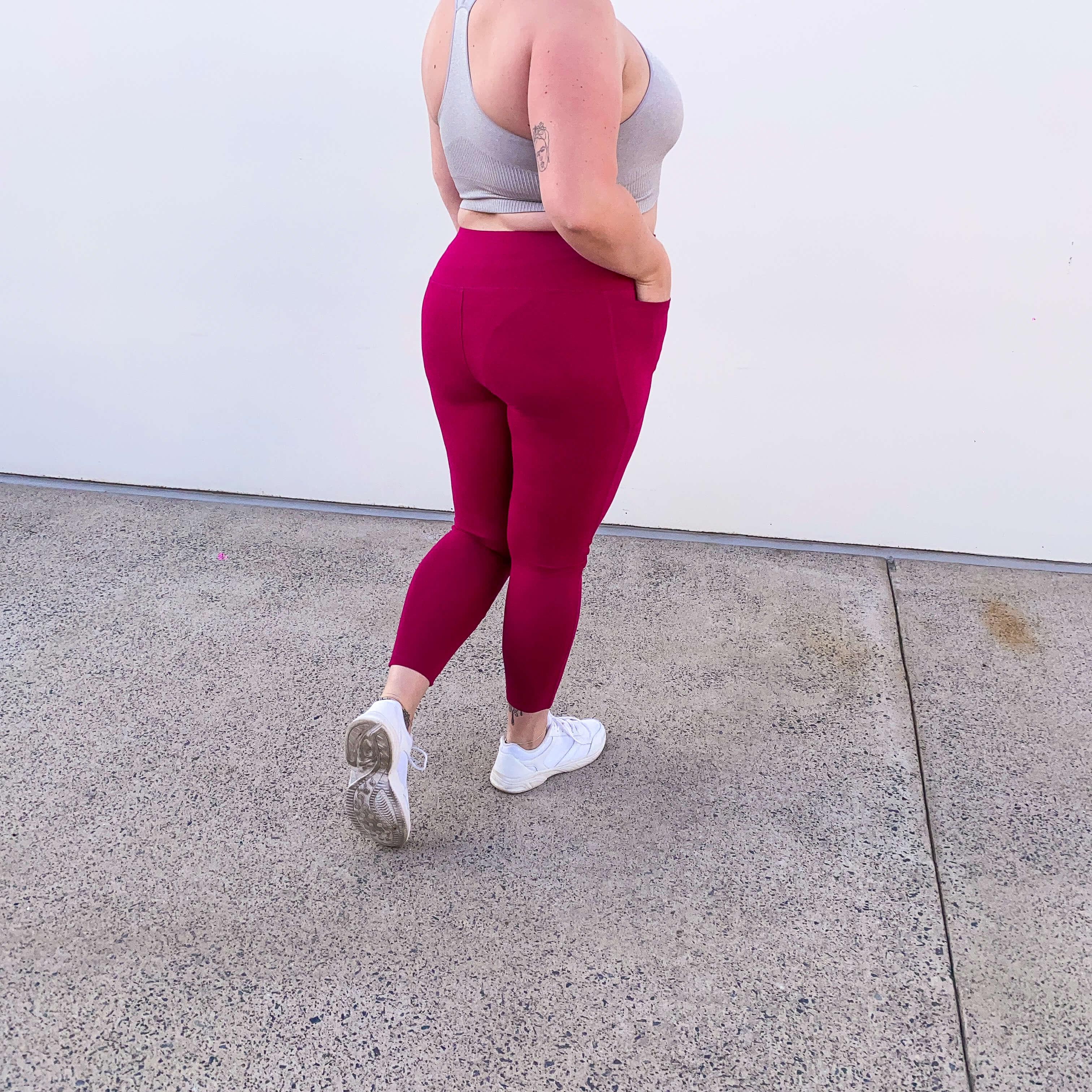Squat Proof Leggings (Long) - Raspberry Pie - Image 16