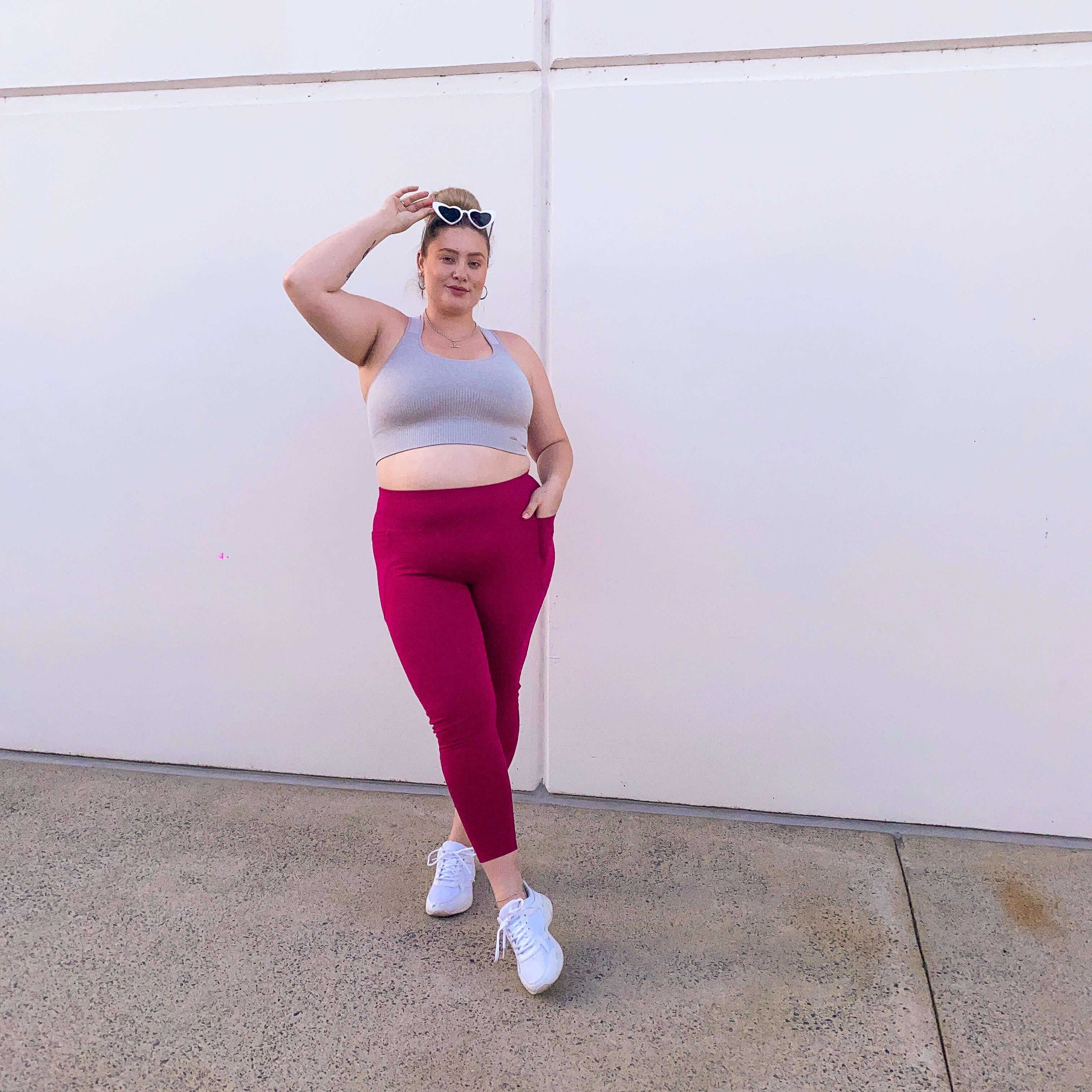 Squat Proof Leggings (Long) - Raspberry Pie - Image 4