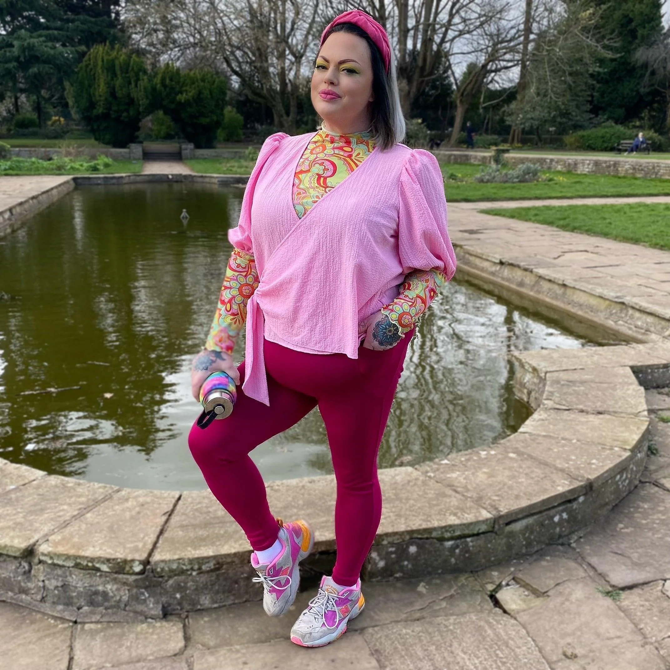 Squat Proof Leggings (Long) - Raspberry Pie - Image 5