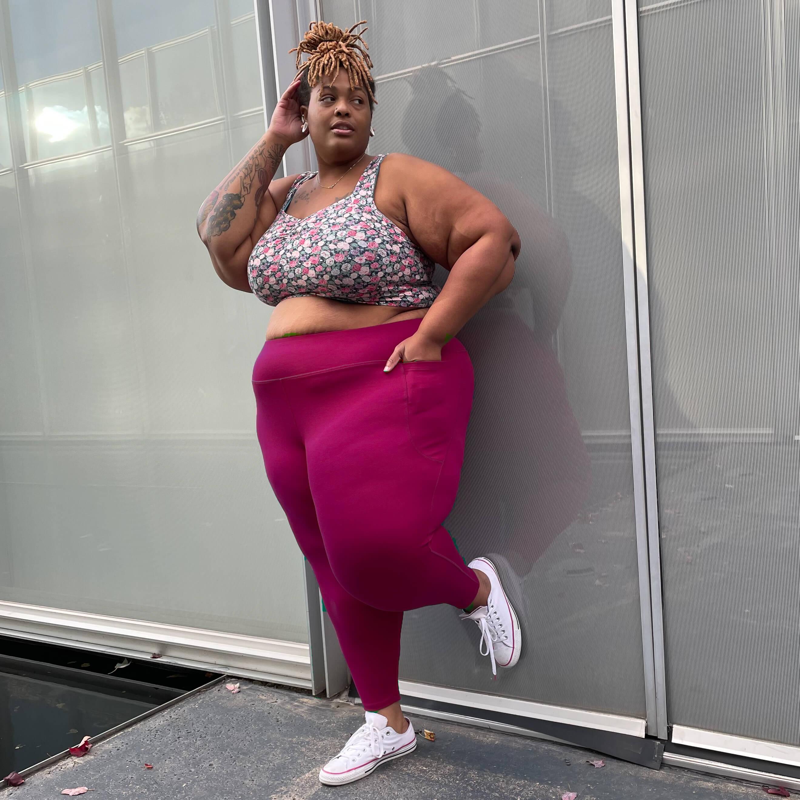 Squat Proof Leggings (Long) - Raspberry Pie - Image 7