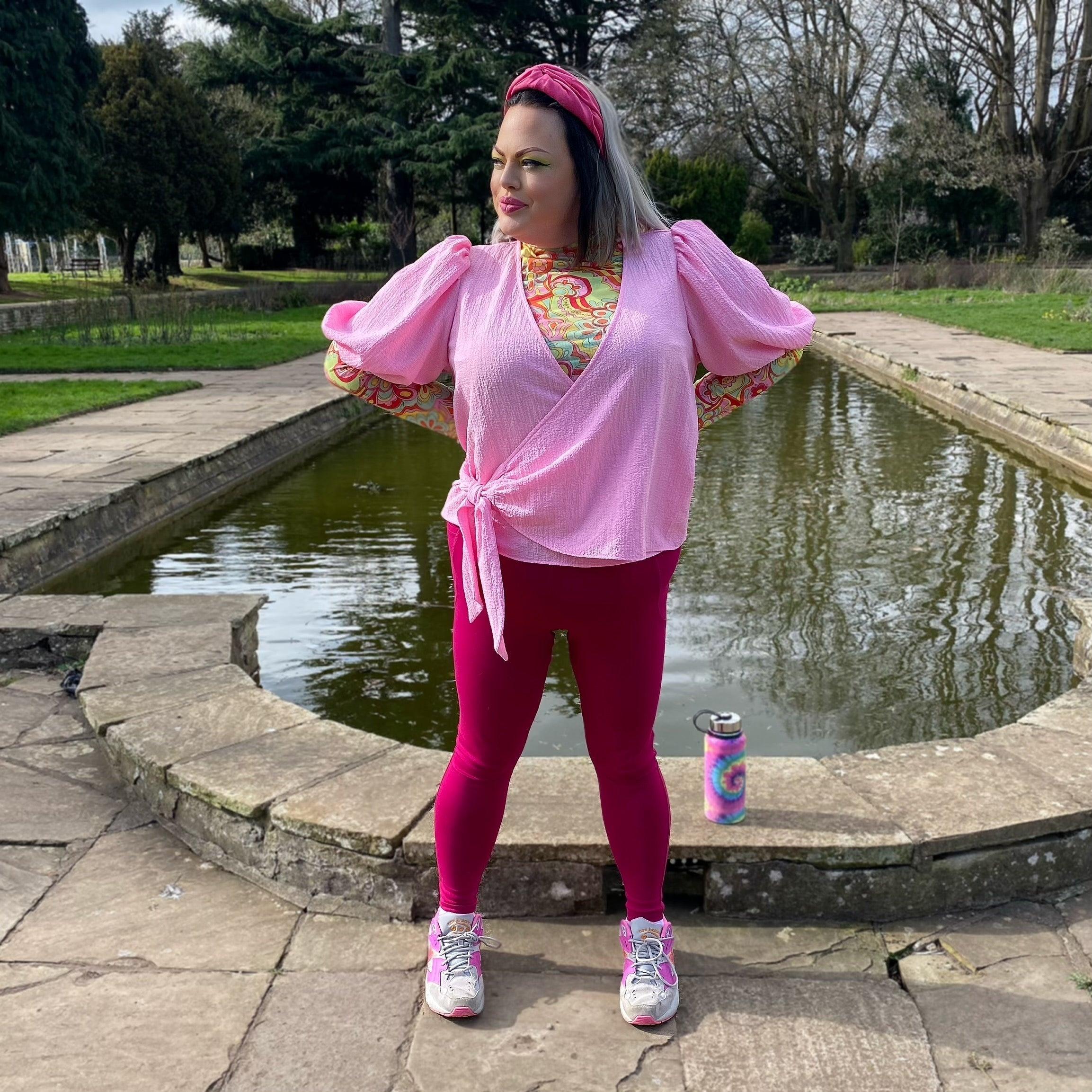 Squat Proof Leggings (Long) - Raspberry Pie - Image 9