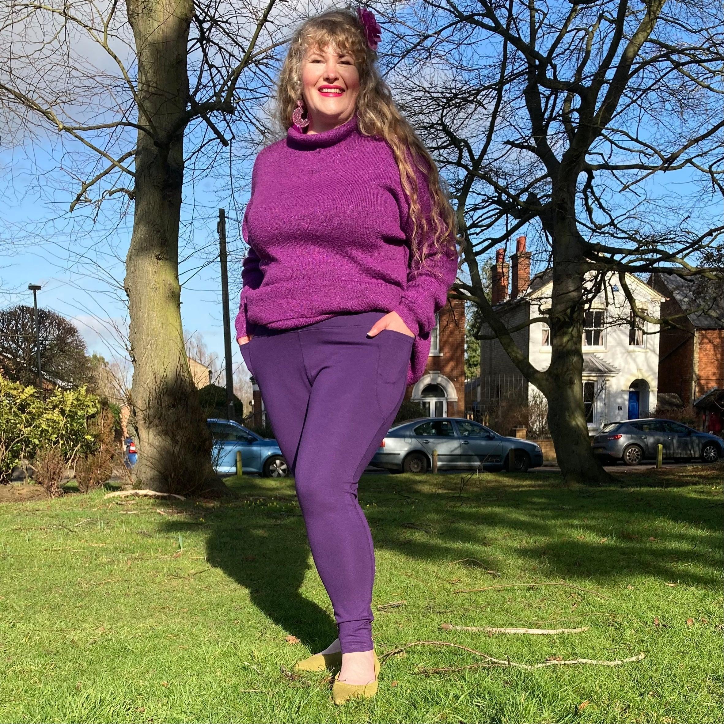 Squat Proof Leggings (Long) - Suffragette Purple - Image 11