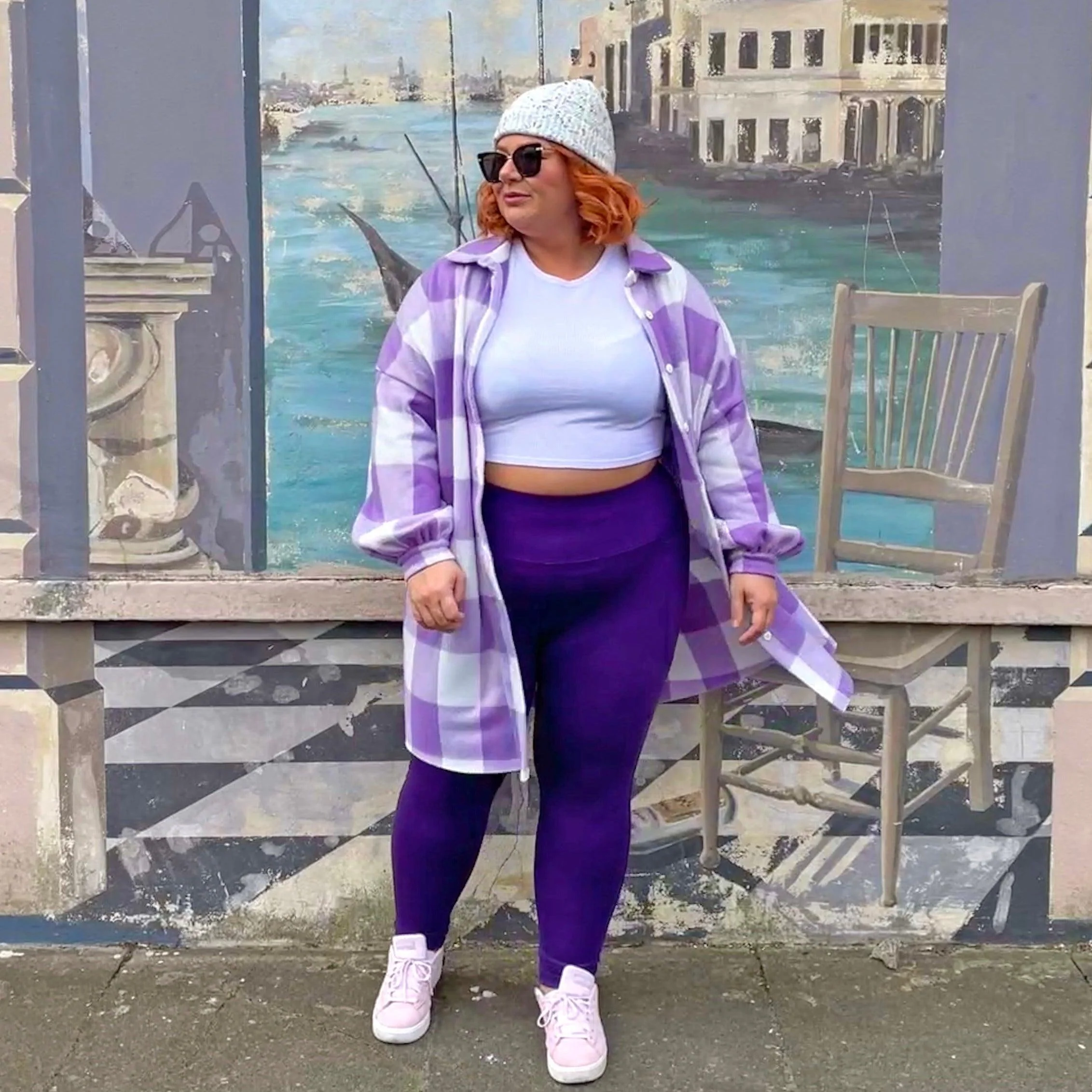 Squat Proof Leggings (Long) - Suffragette Purple - Image 3