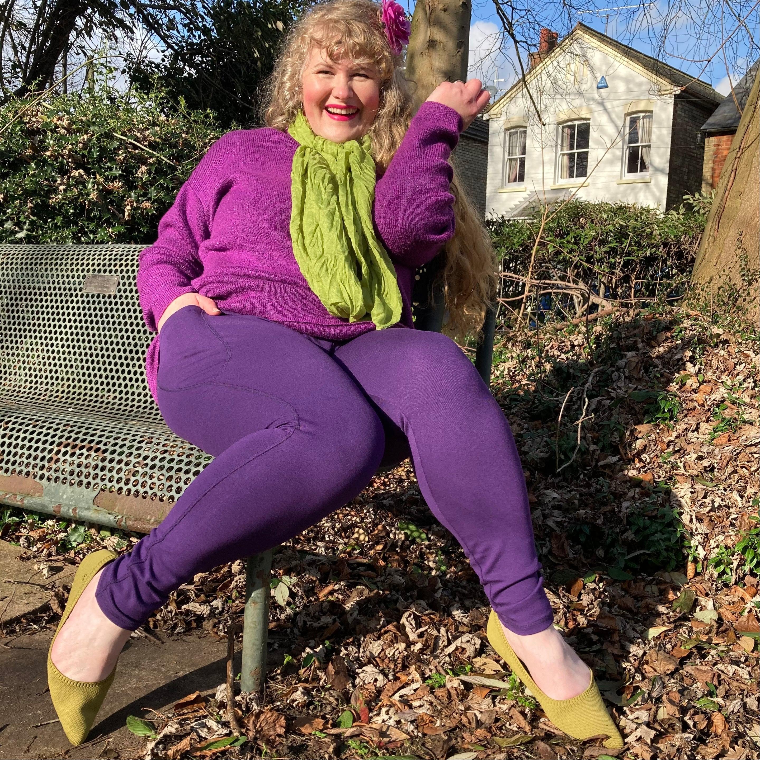 Squat Proof Leggings (Long) - Suffragette Purple - Image 4