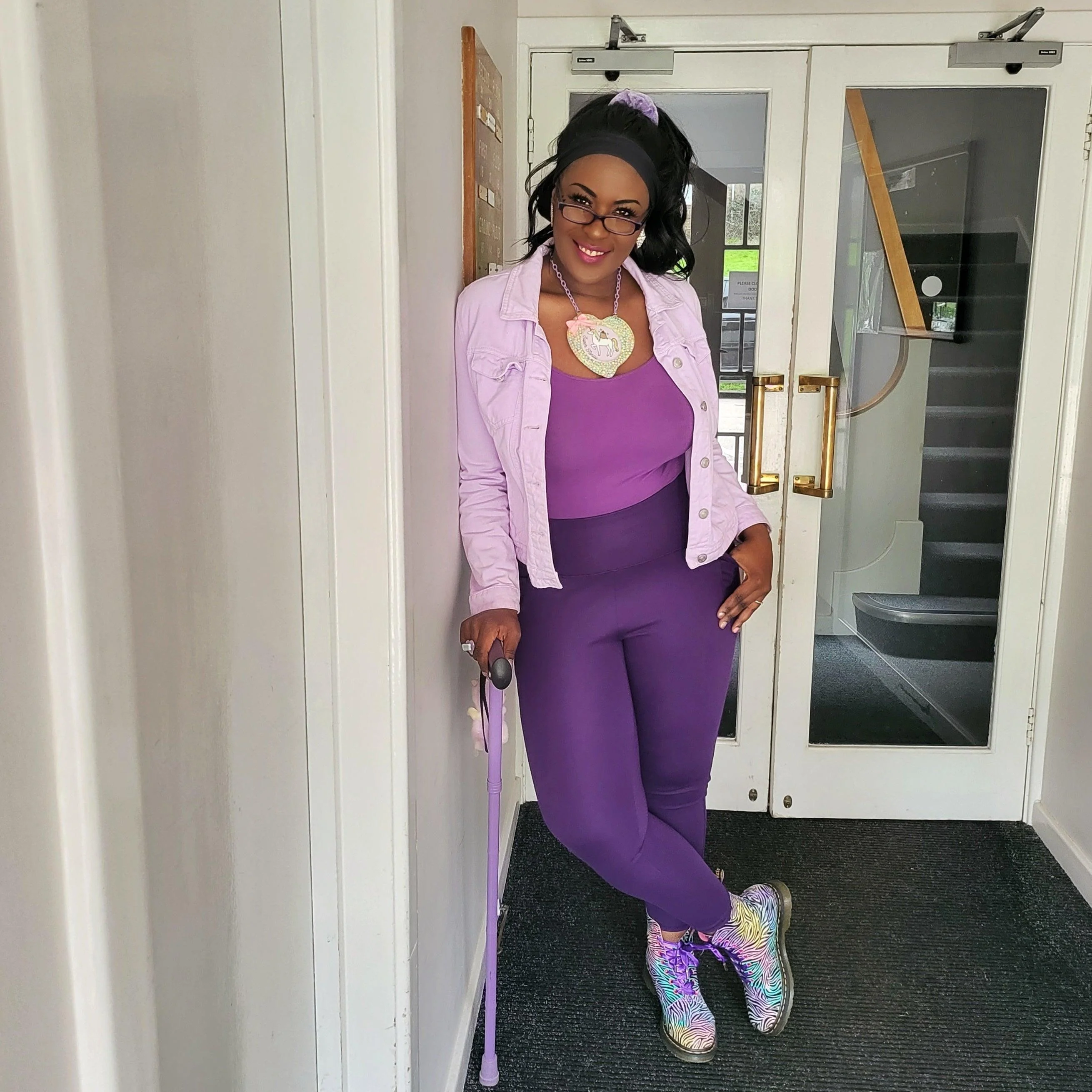 Squat Proof Leggings (Long) - Suffragette Purple - Image 6