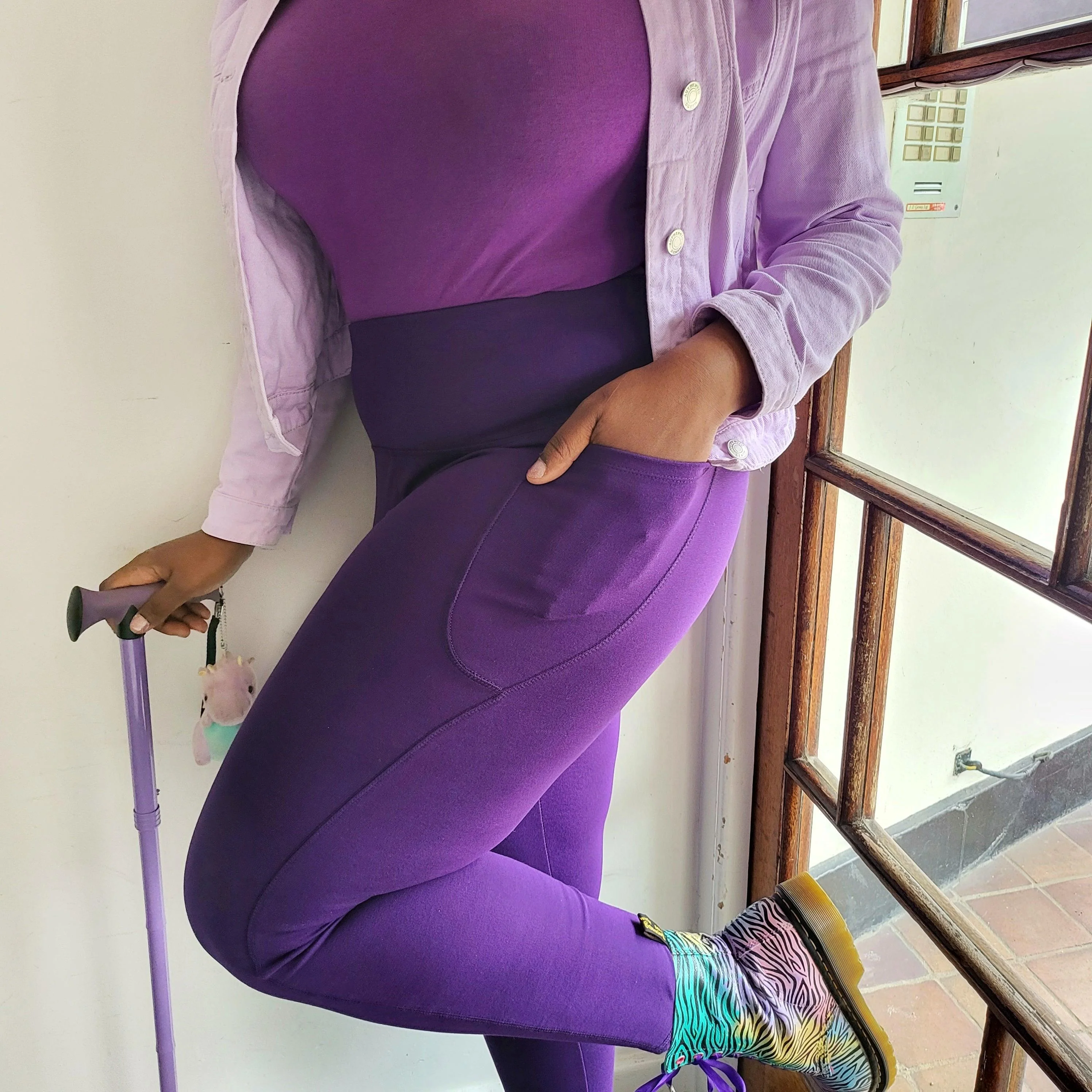 Squat Proof Leggings (Long) - Suffragette Purple - Image 9