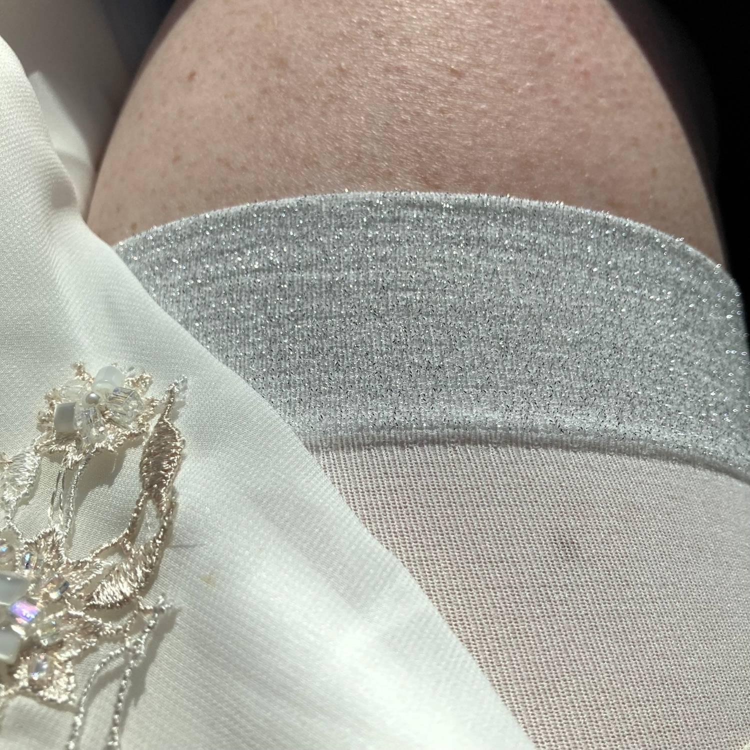 Stay Cool Chub Rub Lurex Shorts - White - Image 4