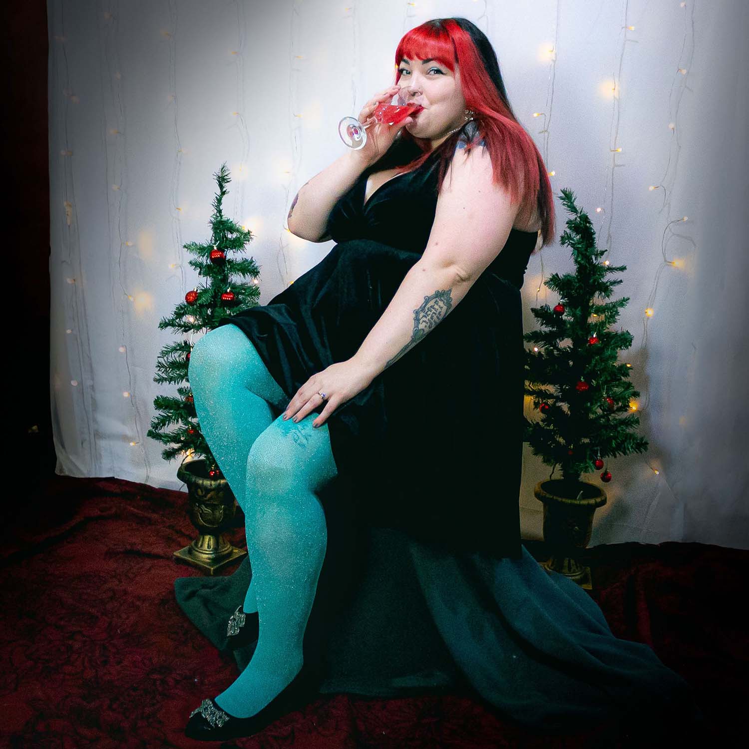 Sheer Lux Sparkle Tights - Mosaic - Image 3