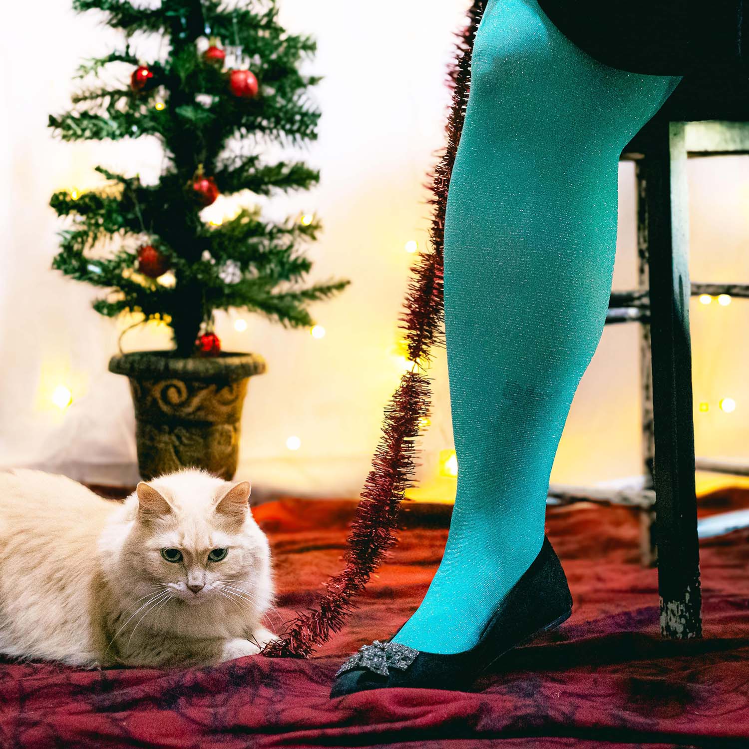 Sheer Lux Sparkle Tights - Mosaic - Image 4