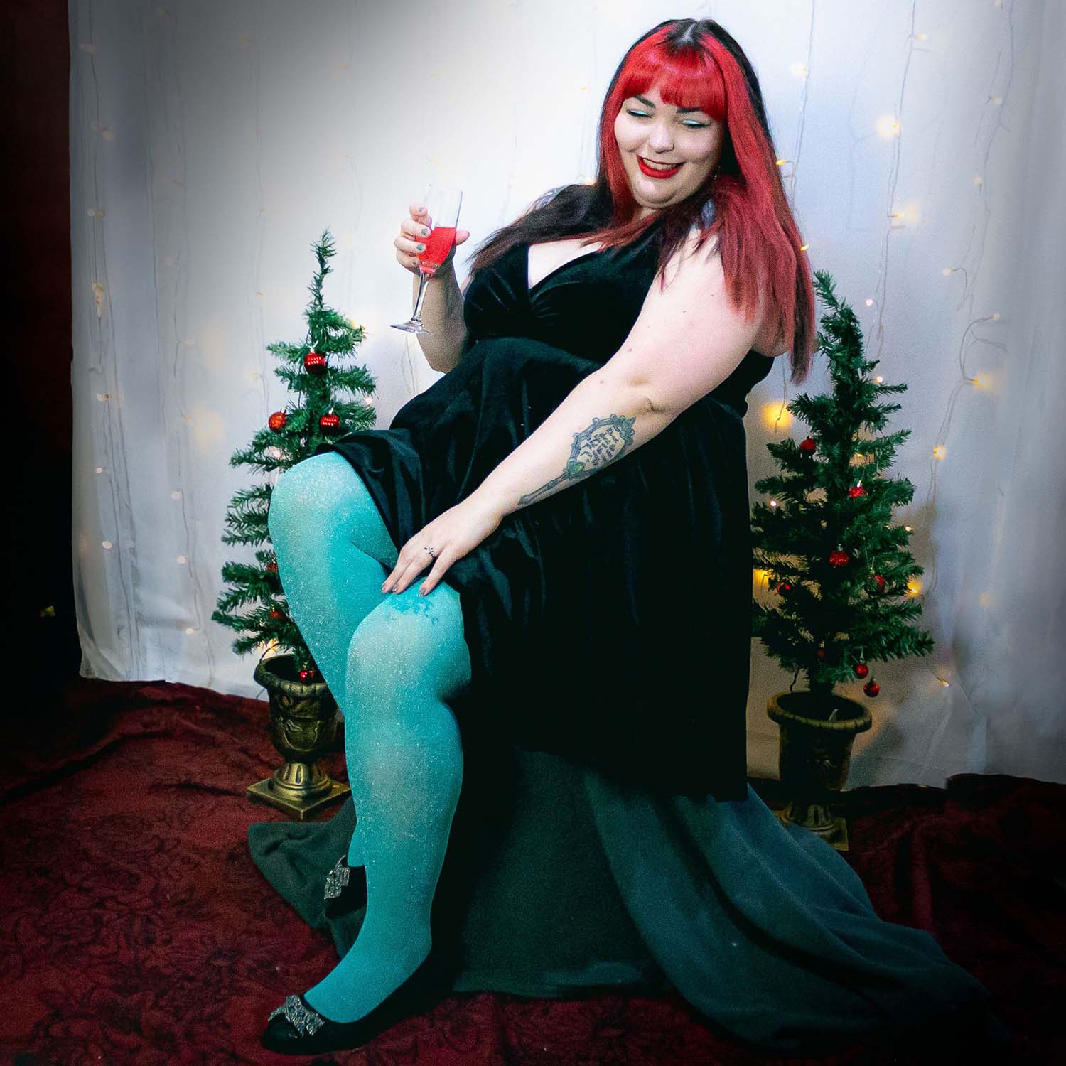 Sheer Lux Sparkle Tights - Mosaic - Image 9