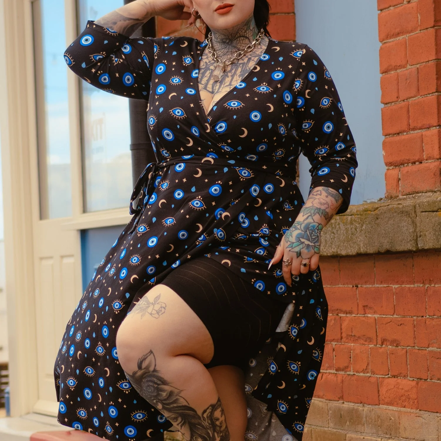 Malocchio Wrap Dress - Image 11