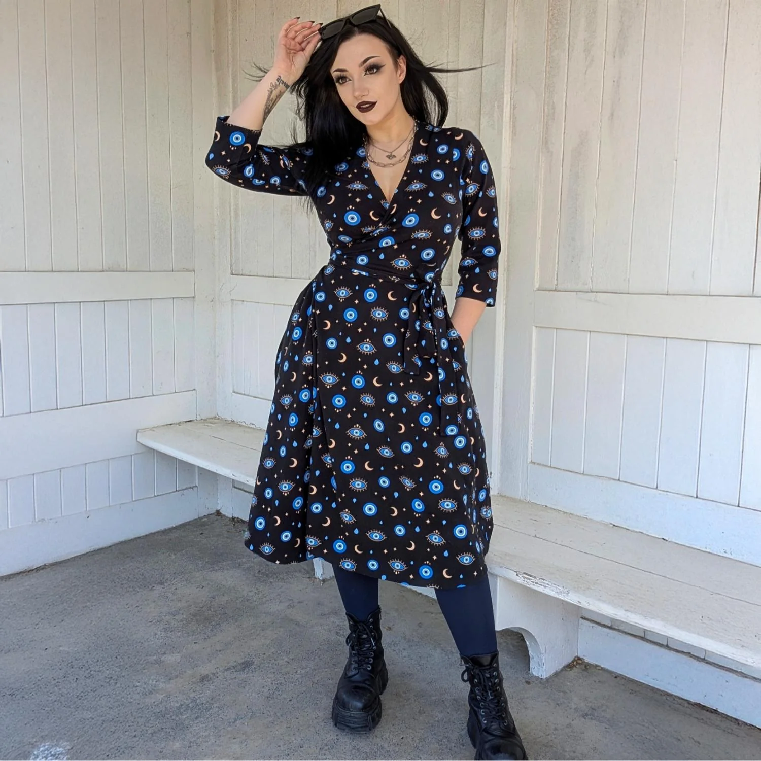 Malocchio Wrap Dress - Image 17