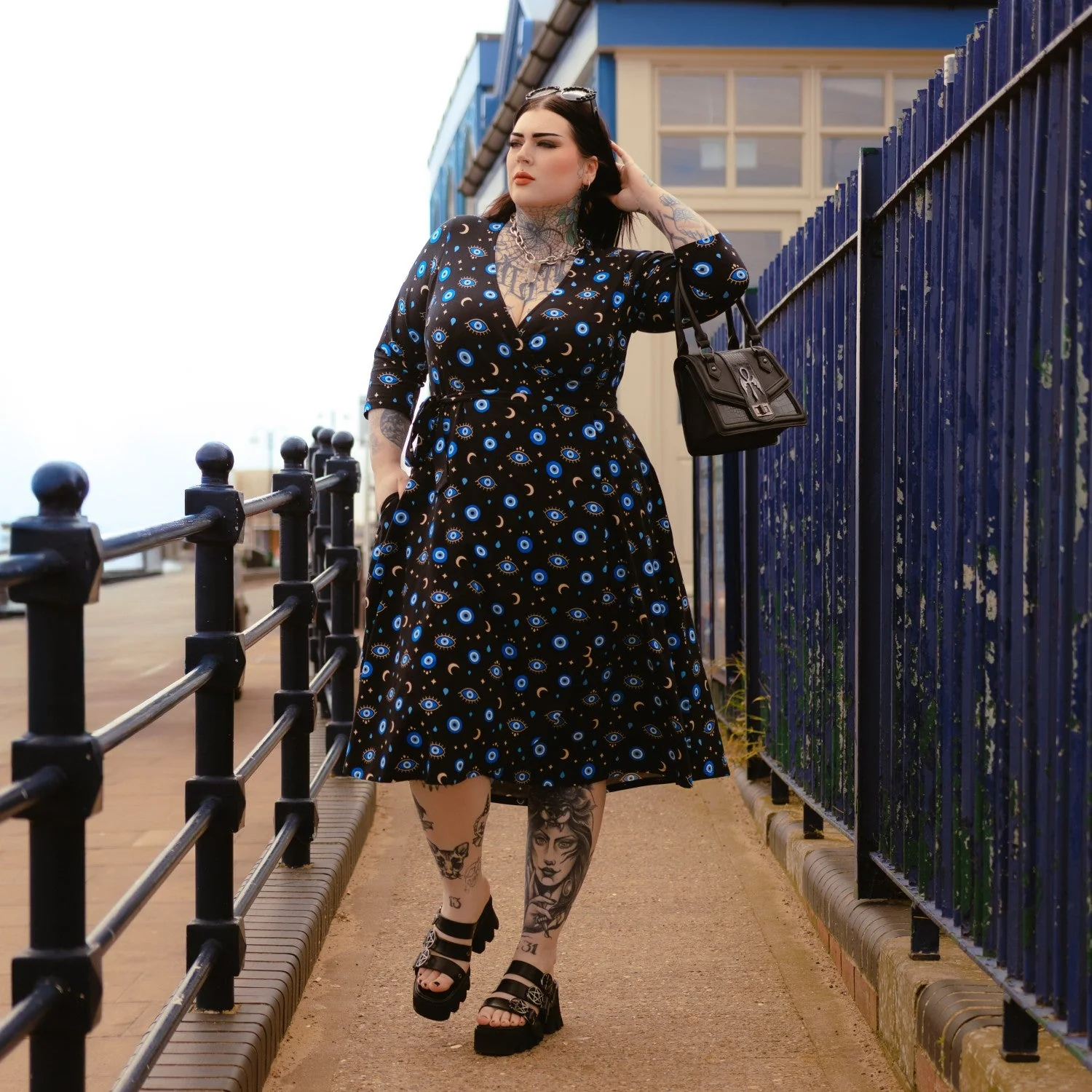 Malocchio Wrap Dress - Image 18