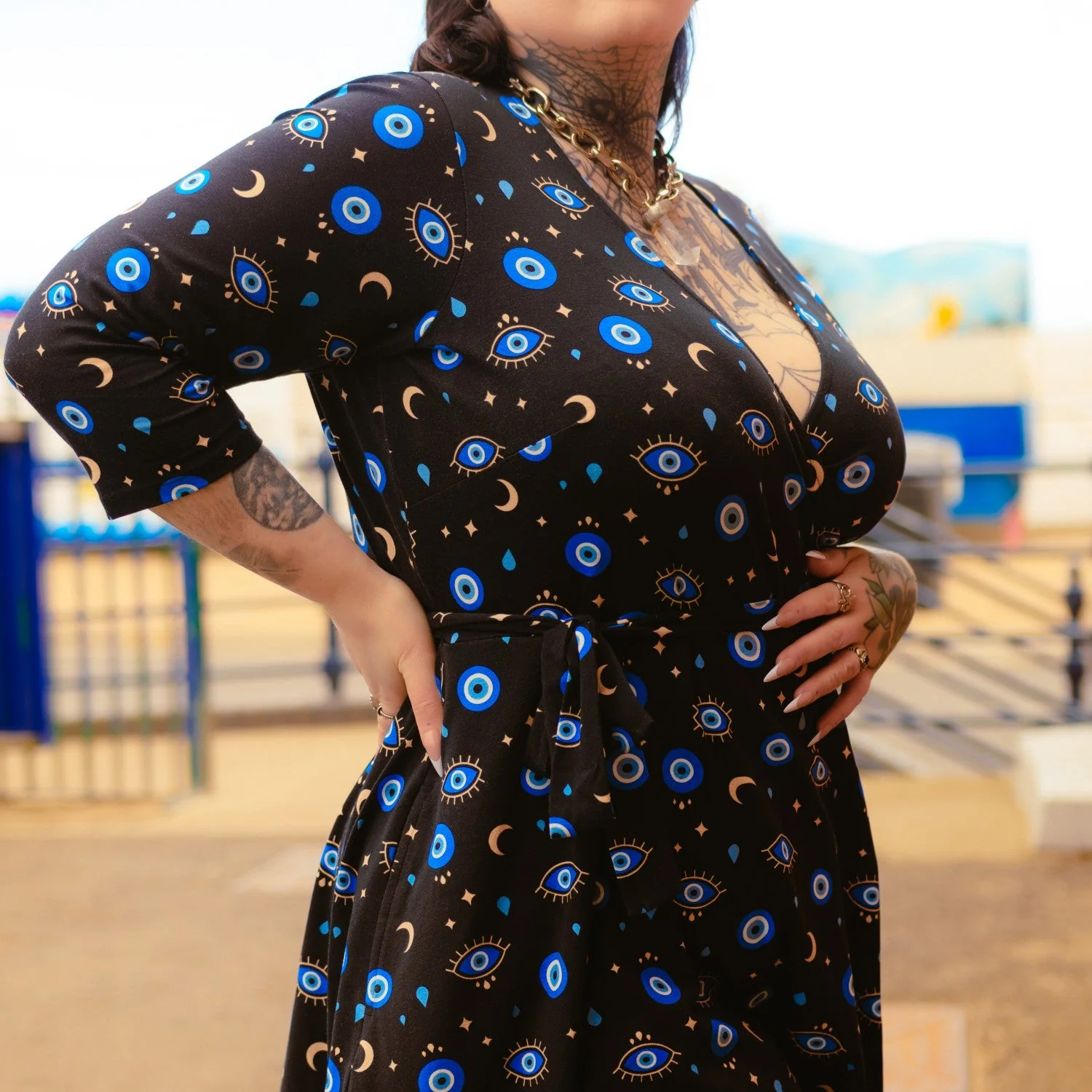 Malocchio Wrap Dress - Image 8
