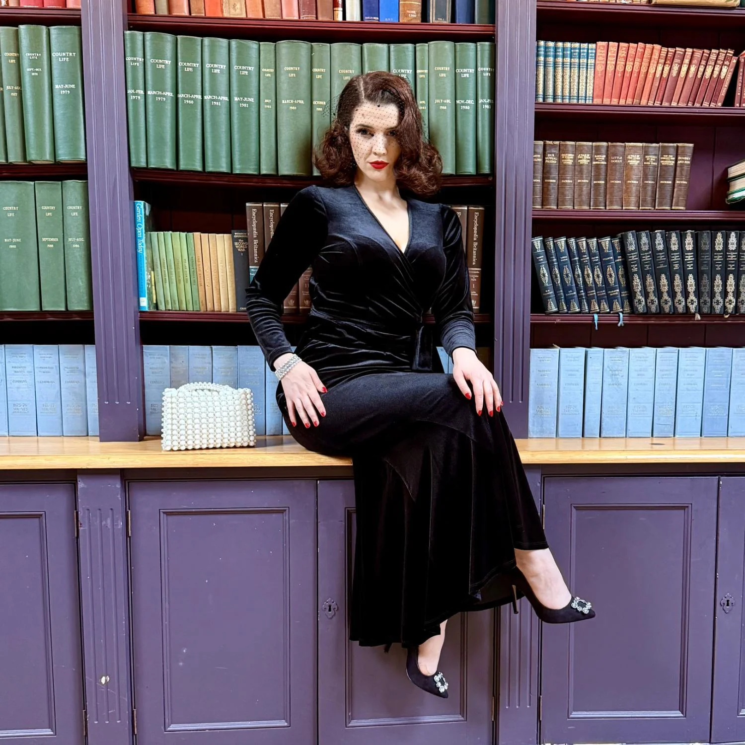 Velvet Mermaid Skirt - Black - Image 2