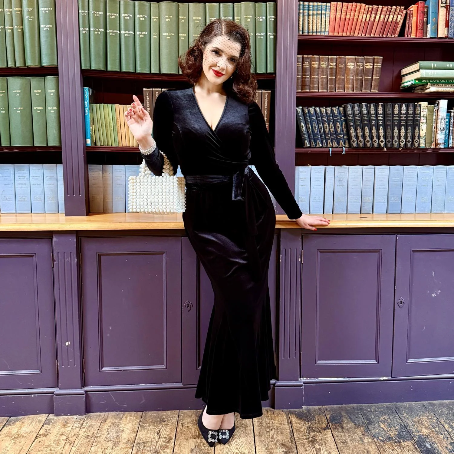 Velvet Mermaid Skirt - Black - Image 9