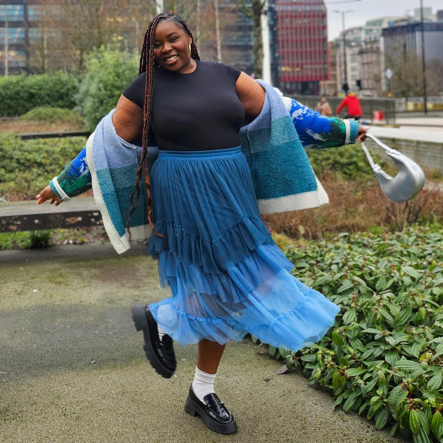 Mesh Maxi Skirt - Blue Ombre - Image 19
