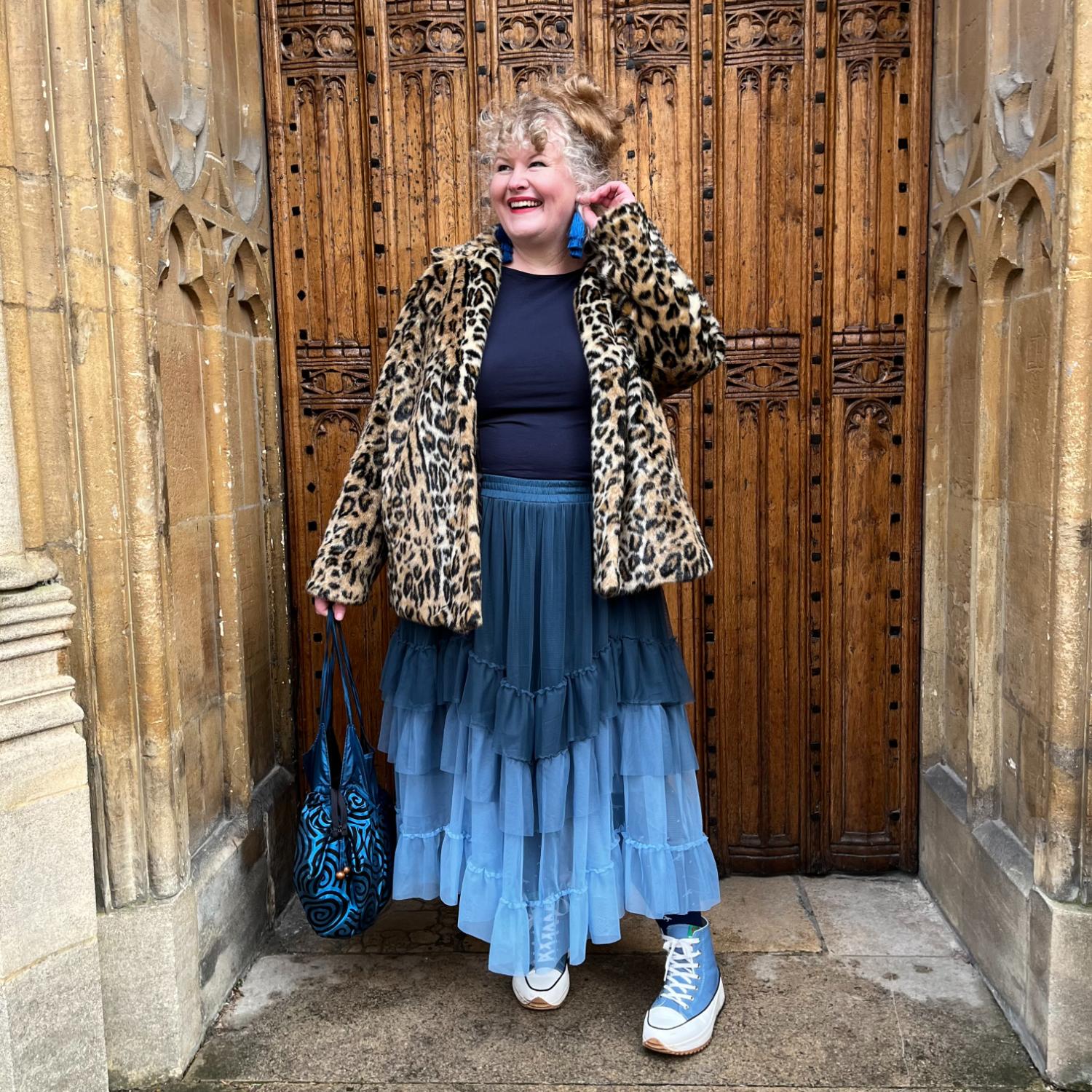 Mesh Maxi Skirt - Blue Ombre - Image 7