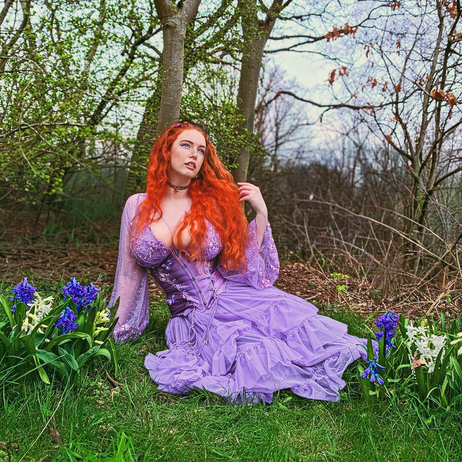 Maxi Mesh Skirt - Lavender Fields - Image 12