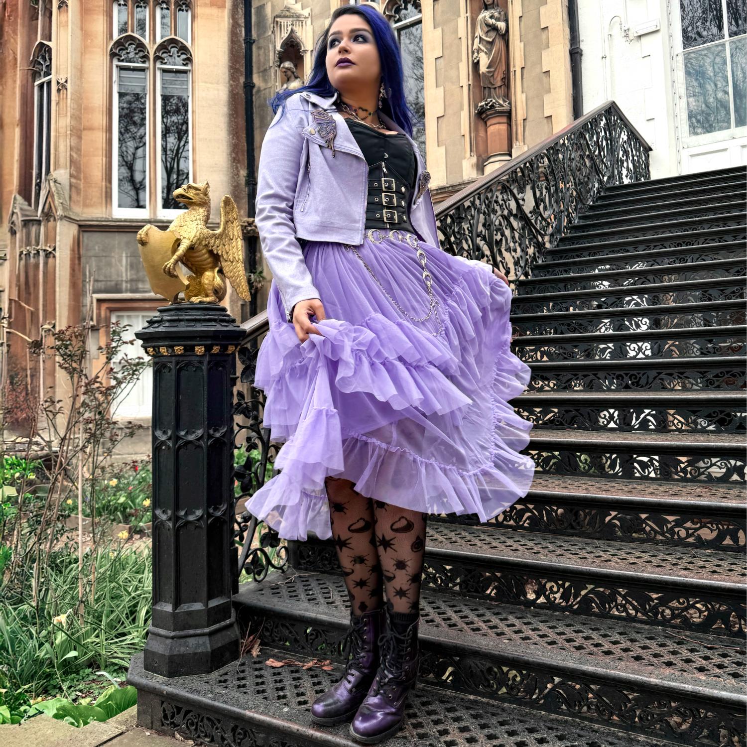 Maxi Mesh Skirt - Lavender Fields - Image 15