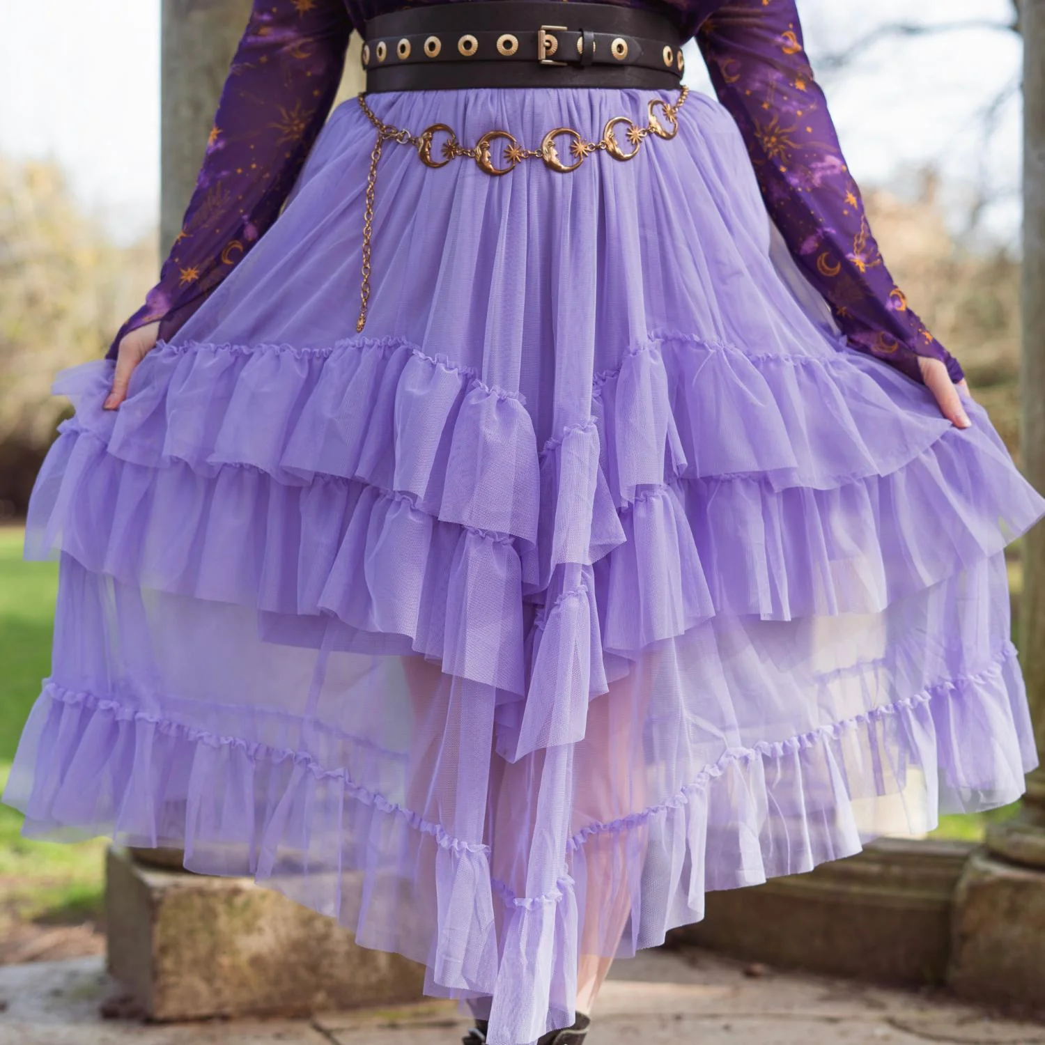 Maxi Mesh Skirt - Lavender Fields - Image 3