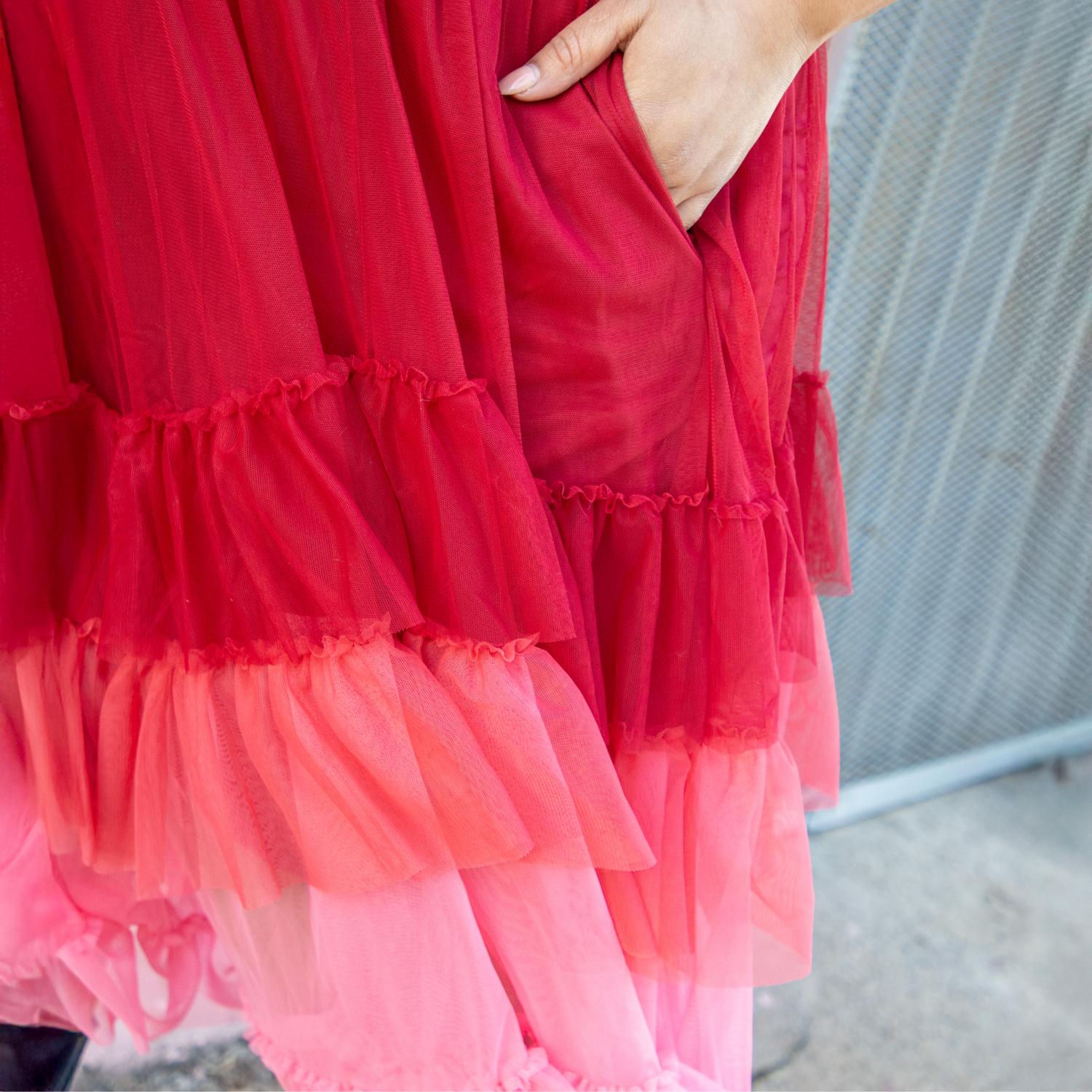 Mesh Maxi Skirt - Pirouette Ombre - Image 6