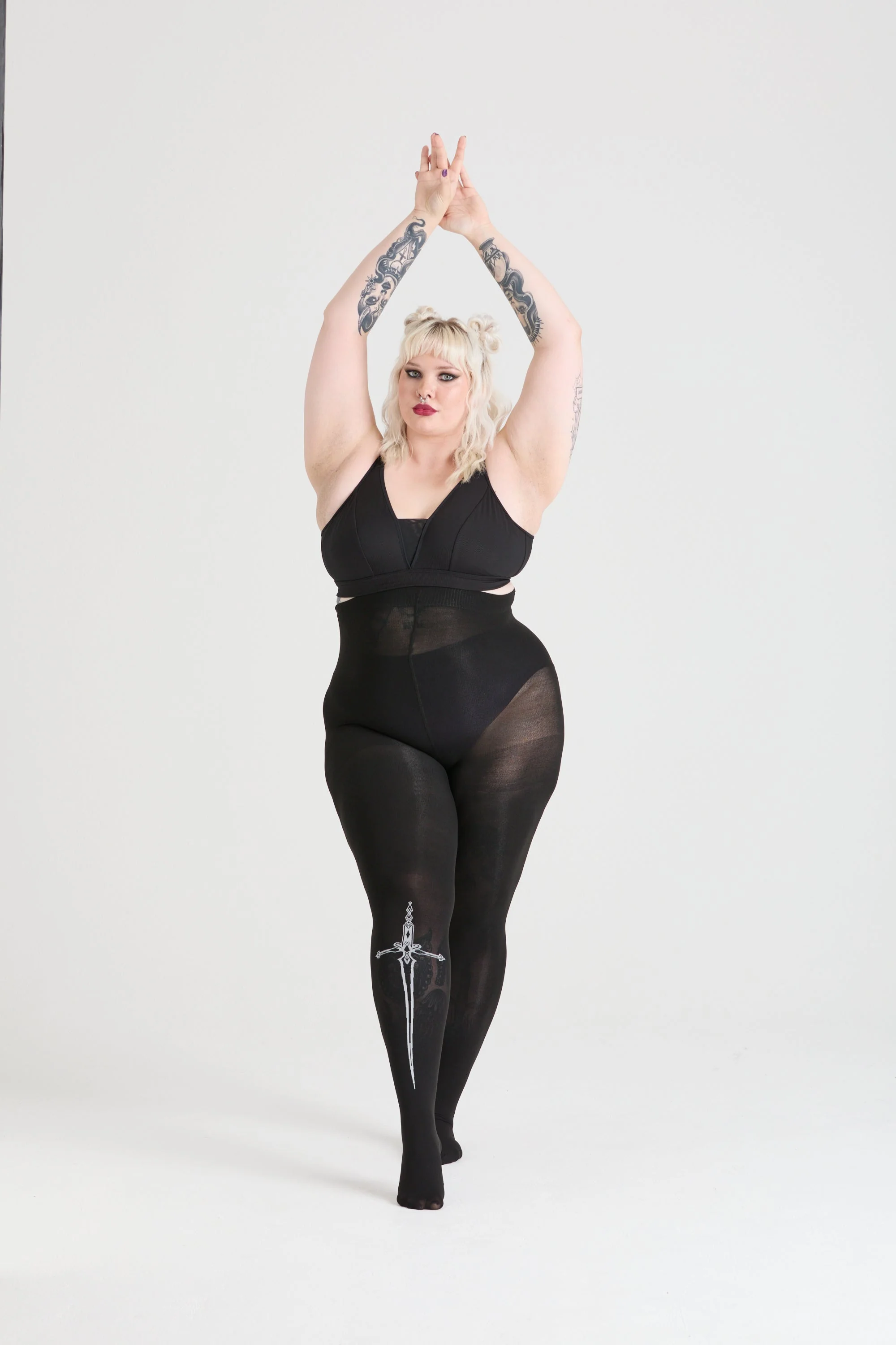 80 Denier Tights - Midnight Executioner - Image 14