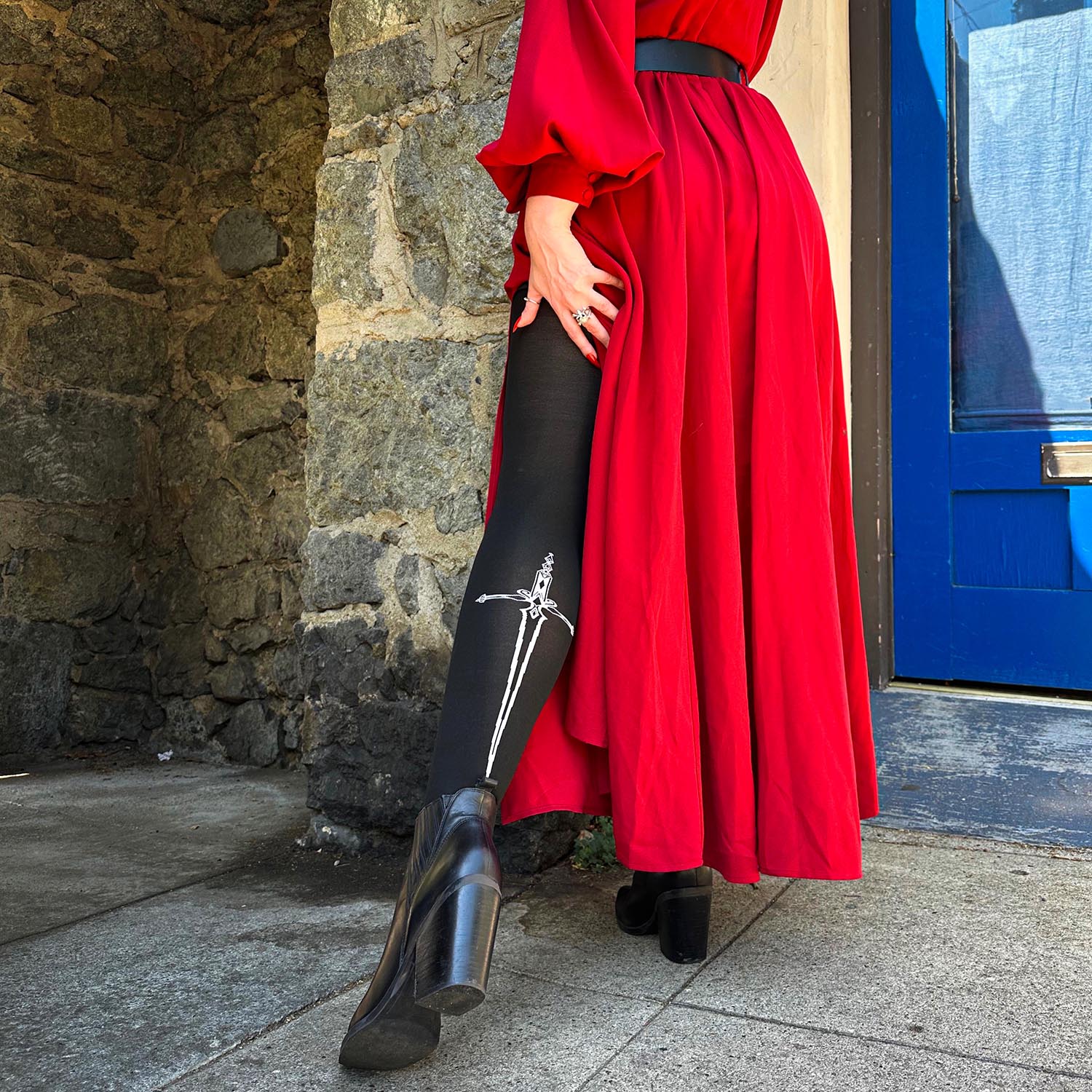 80 Denier Tights - Midnight Executioner - Image 4