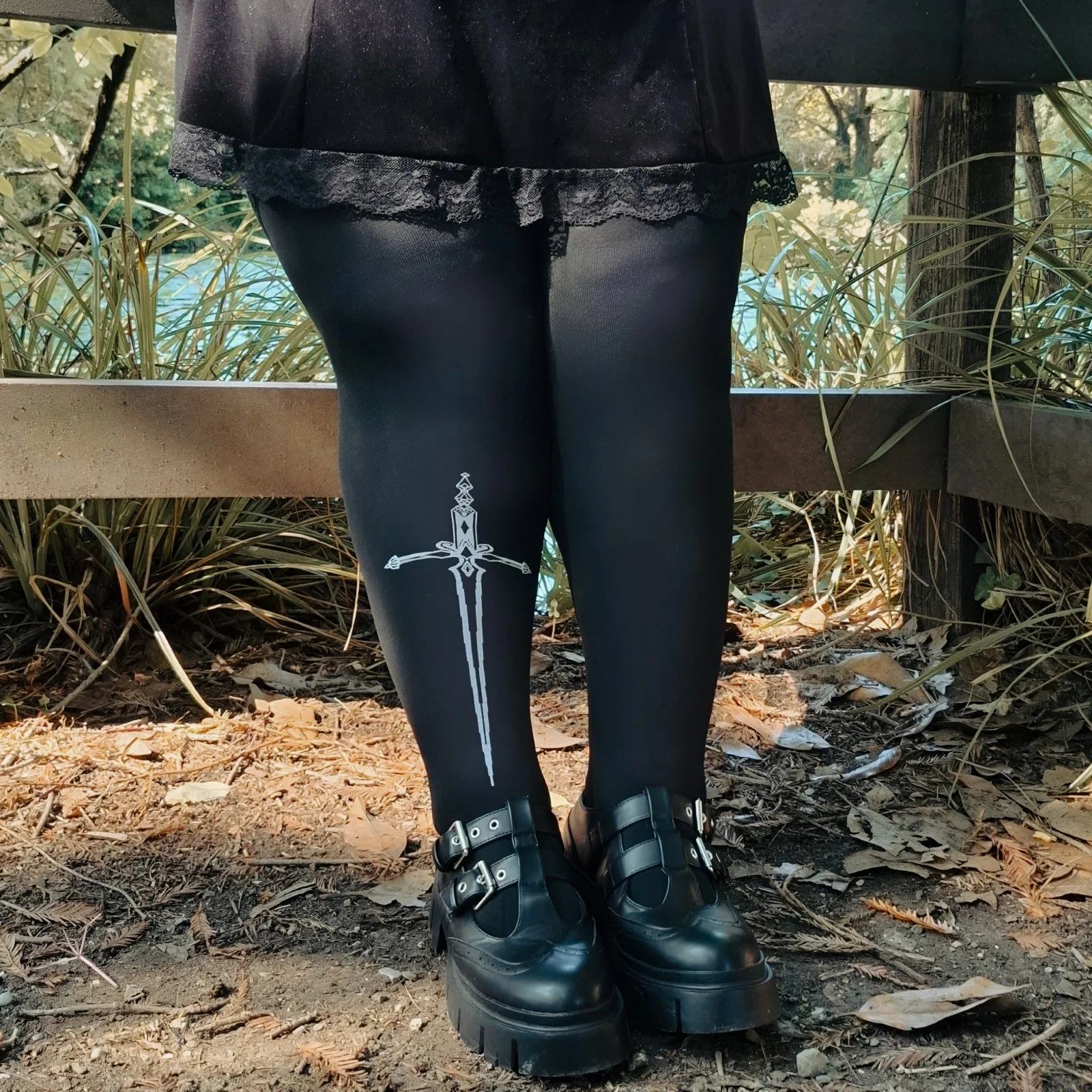 80 Denier Tights - Midnight Executioner - Image 8
