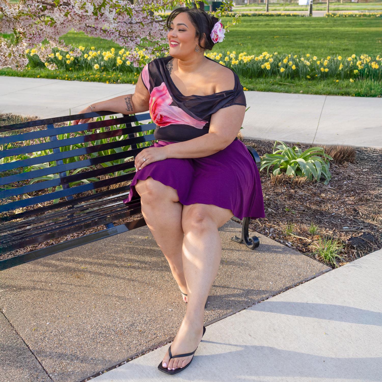 Mini-Flare Skirt - Mulberry - Image 11