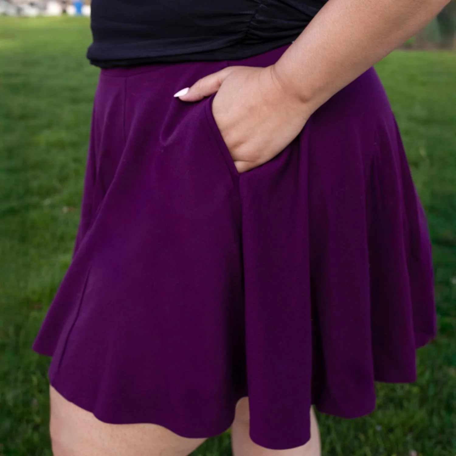 Mini-Flare Skirt - Mulberry - Image 2