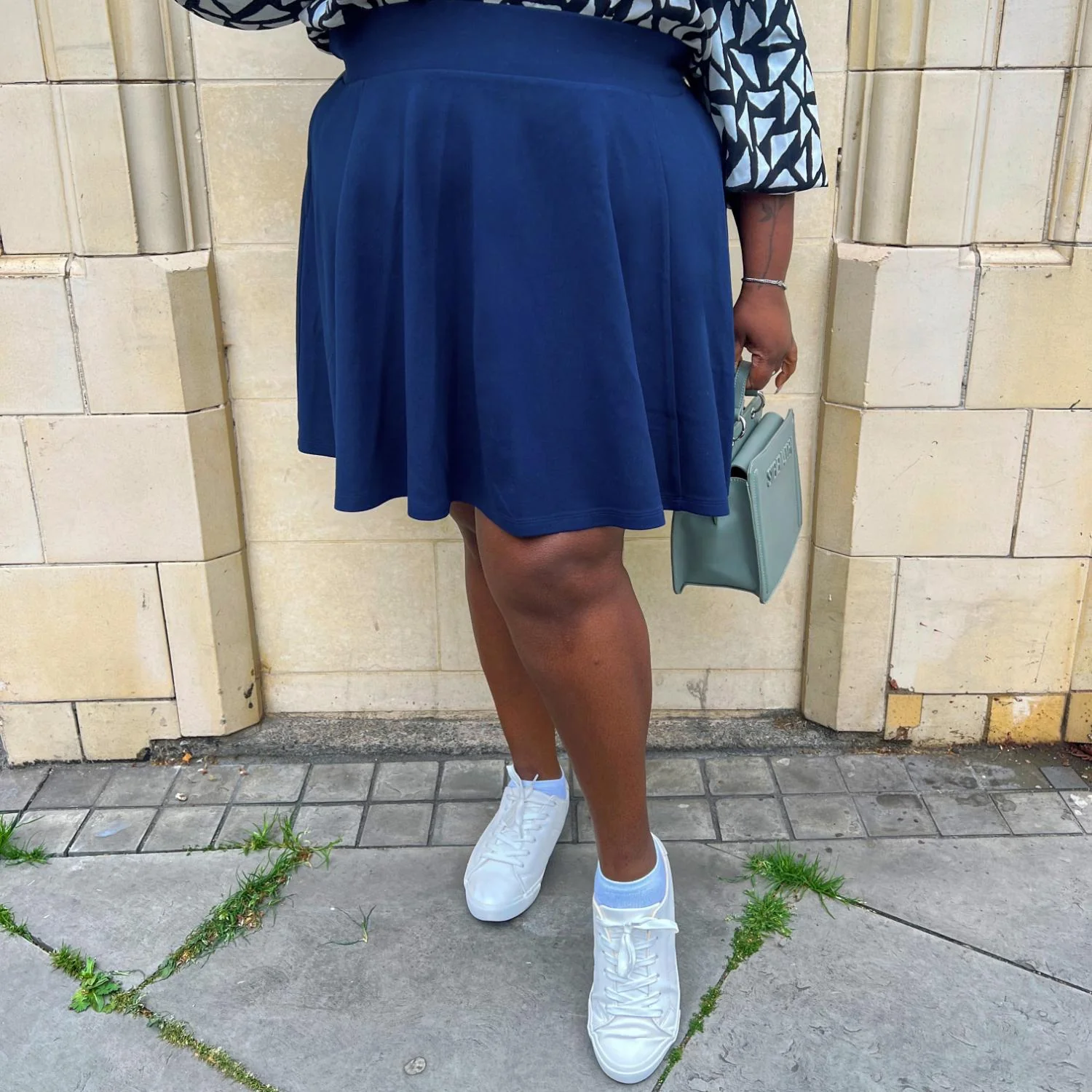 Mini-Flare Skirt - Navy - Image 14