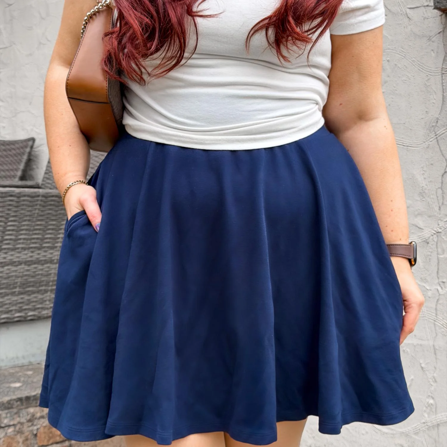 Mini-Flare Skirt - Navy - Image 2
