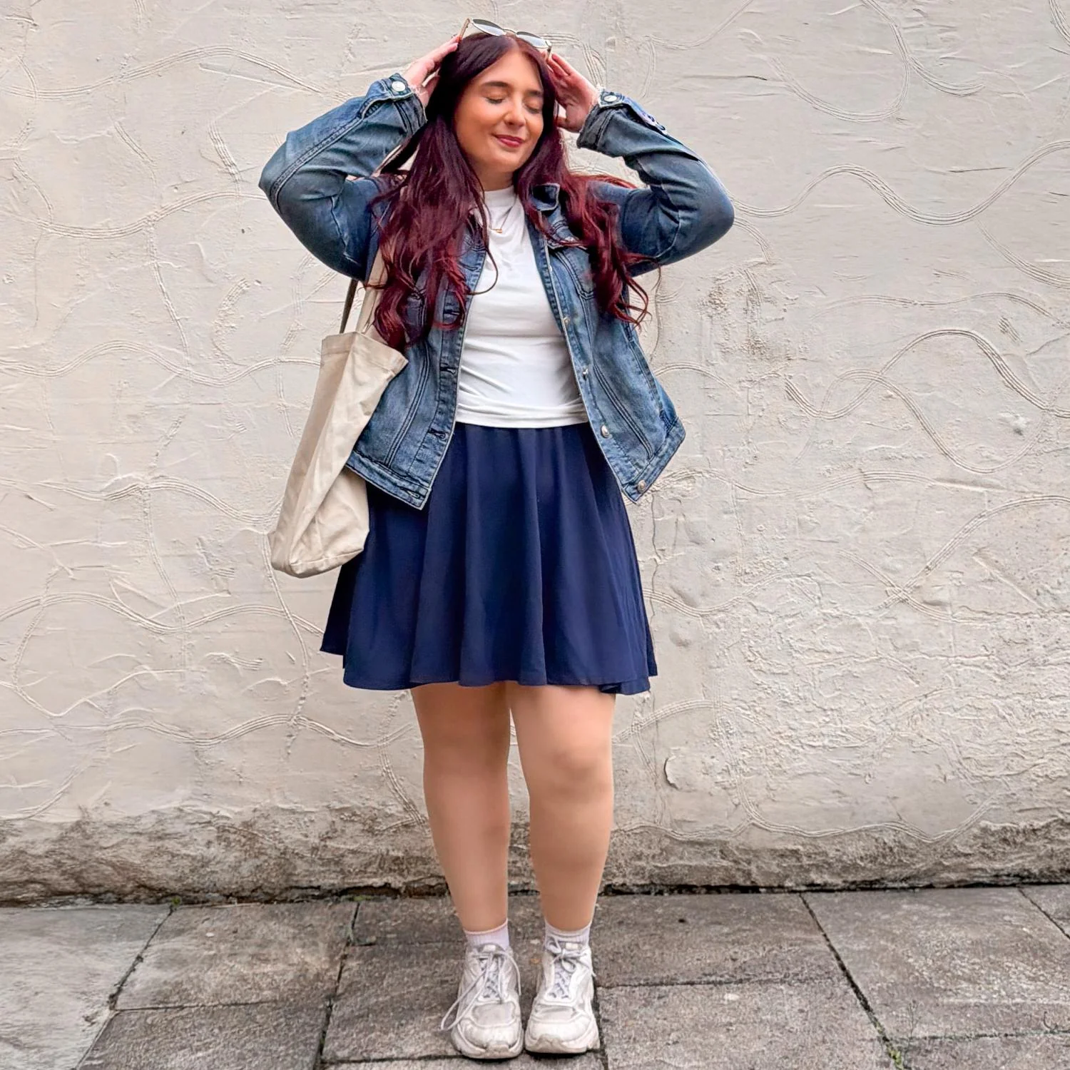 Mini-Flare Skirt - Navy - Image 9