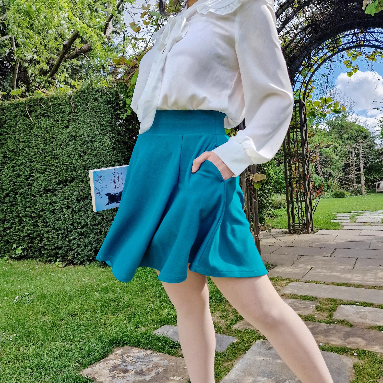 Mini Flare Skirt - Ocean Teal - Image 11