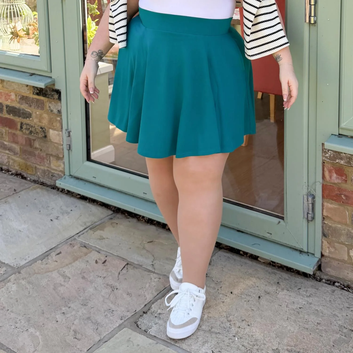 Mini Flare Skirt - Ocean Teal - Image 13