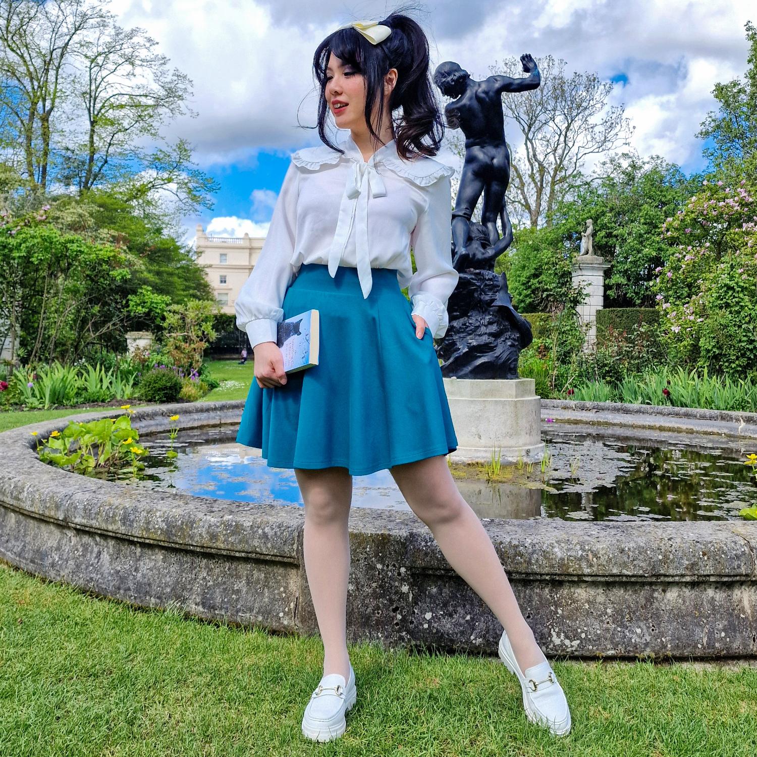 Mini Flare Skirt - Ocean Teal - Image 5