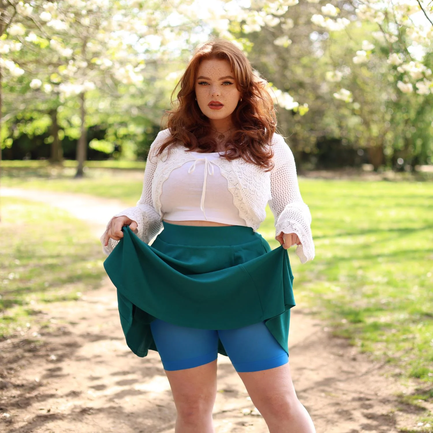 Mini Flare Skirt - Ocean Teal - Image 6