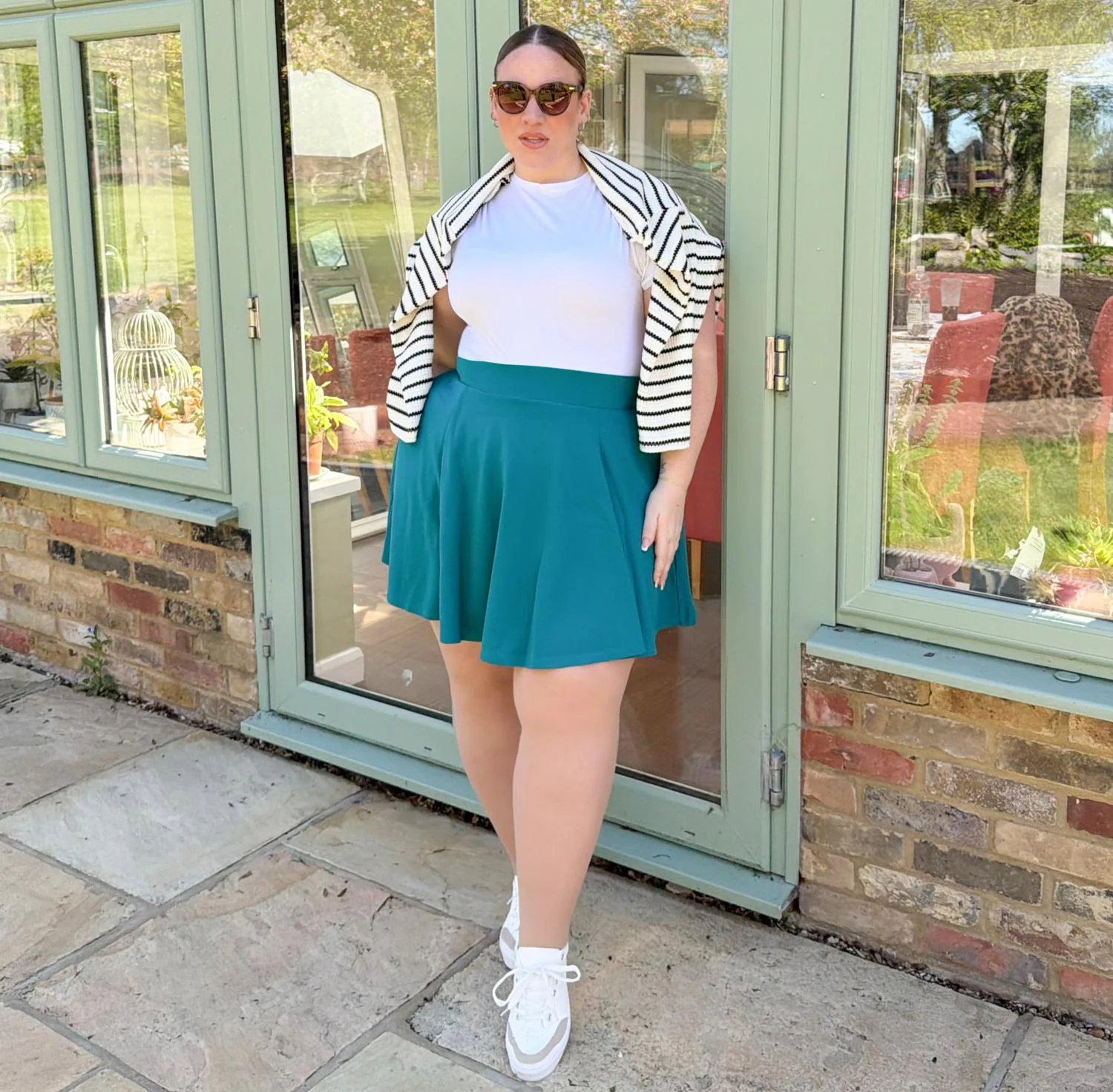 Mini Flare Skirt - Ocean Teal - Image 9