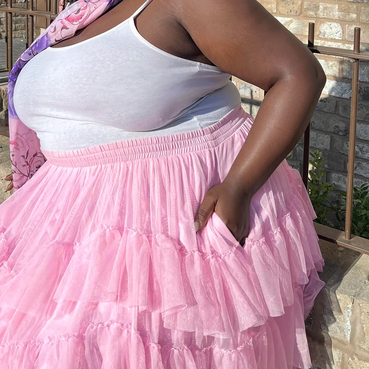 Mesh Skirt - Flushing Pink - Image 4