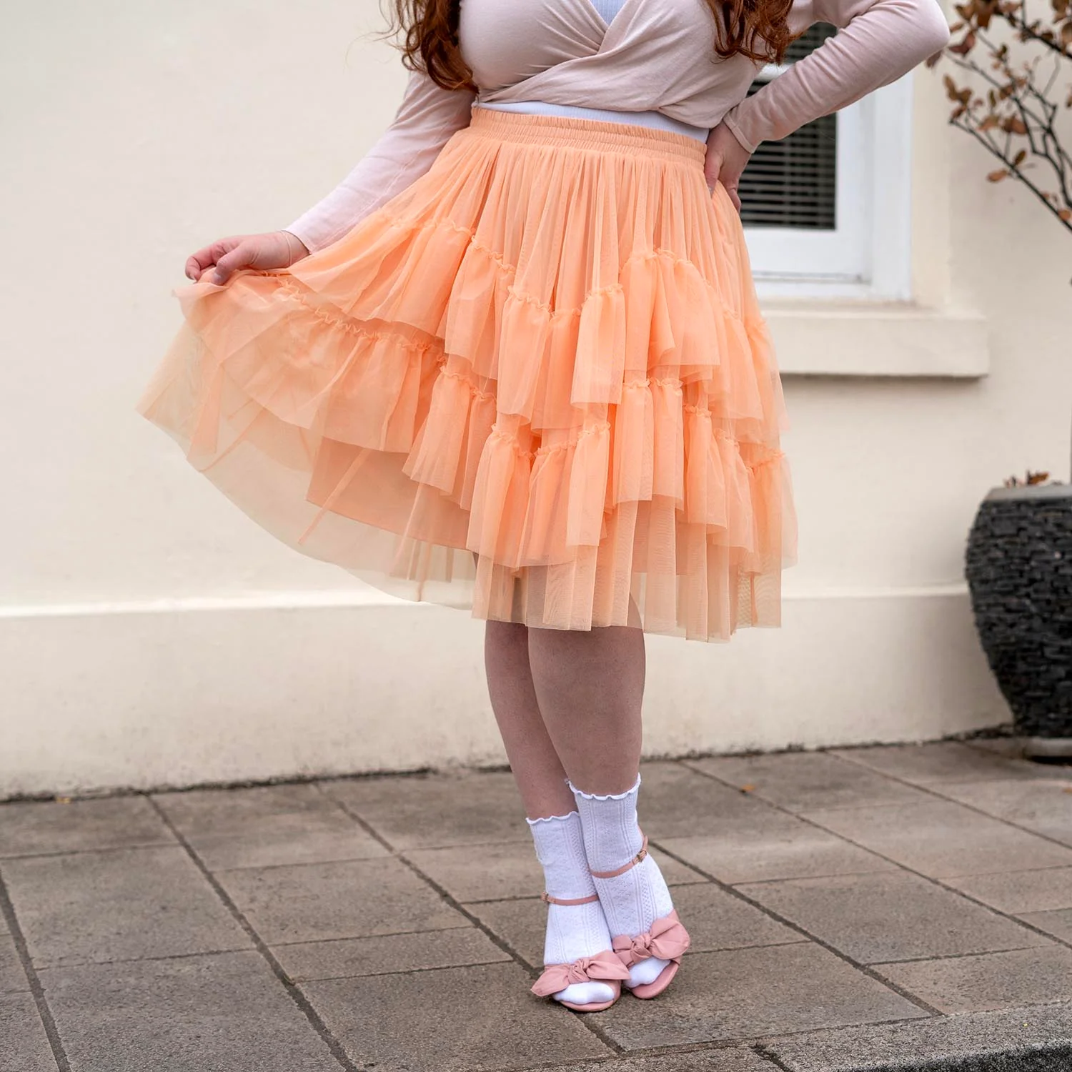 Mesh Skirt - Peach Mousse - Image 13