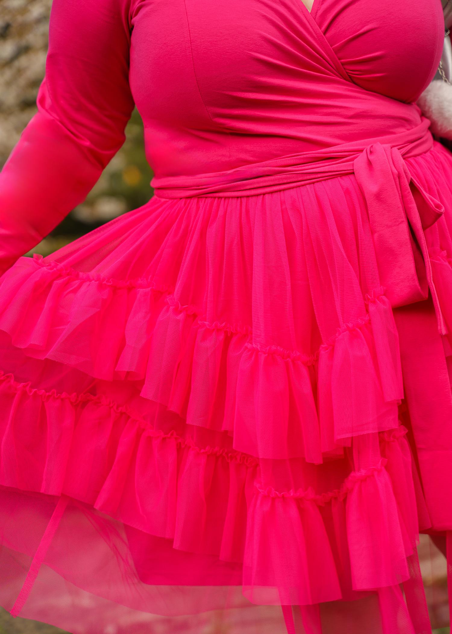 Mesh Skirt - Pomegranate - Image 4